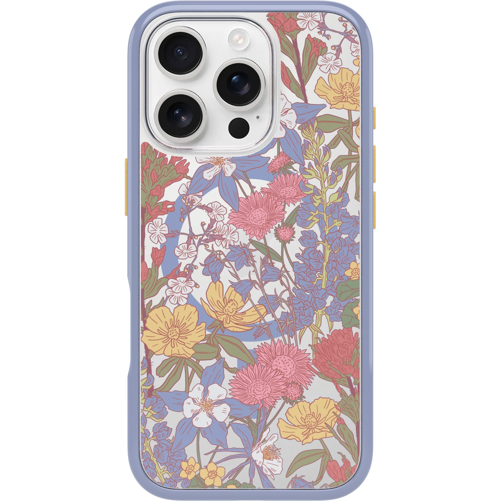 Otterbox Iphone 16 Pro Symmetry Series Clear Case   Floral Purple