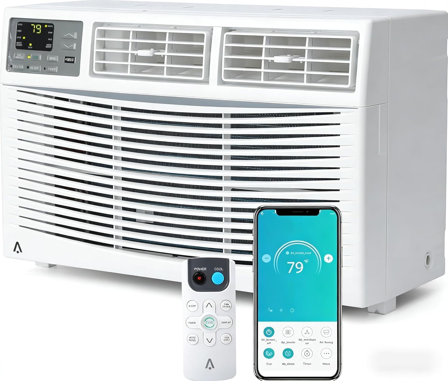 8000 Btu U-Shaped Window Air Conditioner, WiFi & App Control, Ultra Quiet, Enabled Saddle Window AC Unit Cools Up to 300 Sq. ft,