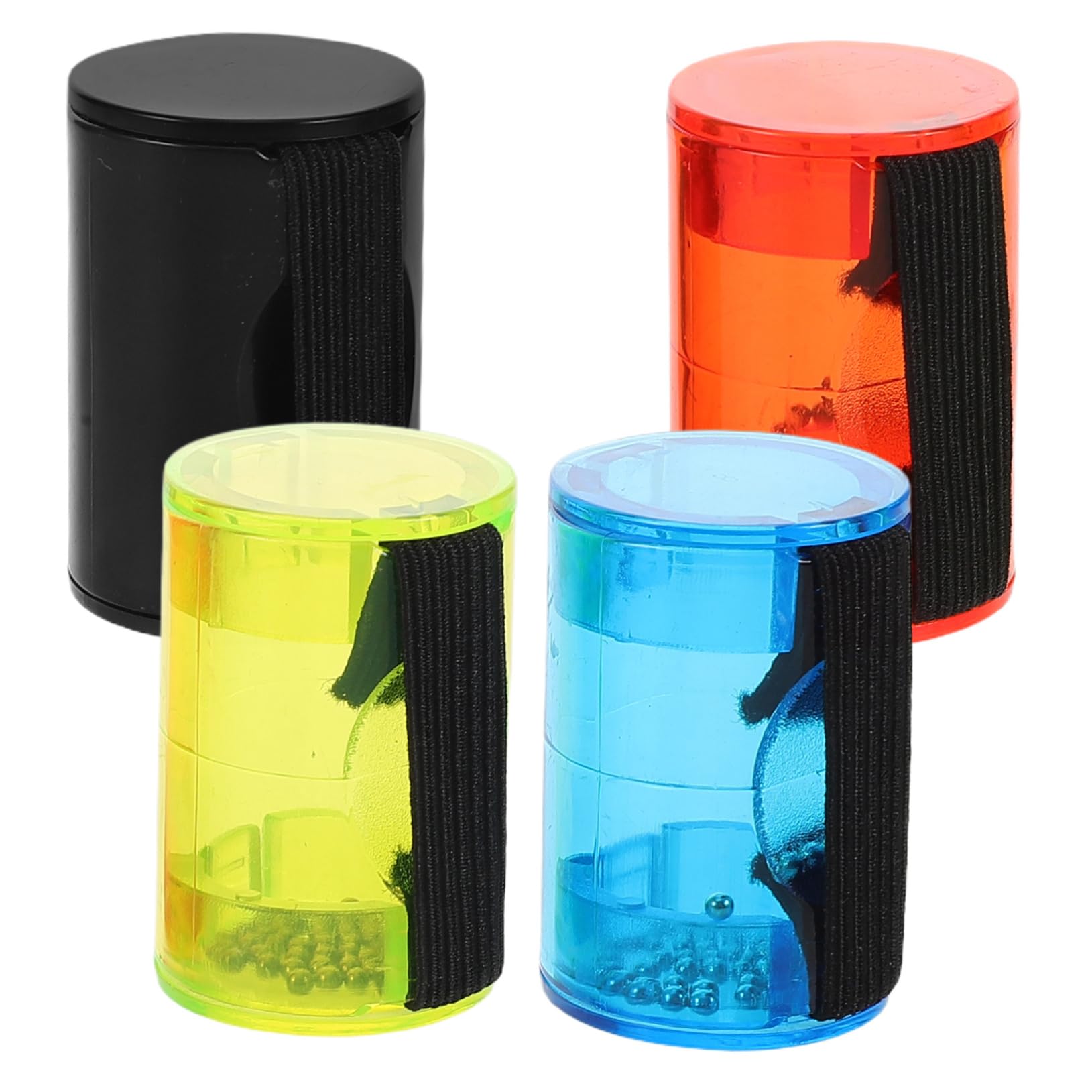 Kisangel 4pcs Ukulele Rhythm Hammer Finger Sand Bell Shaker Instrument for Bands Guitar Tool Accessories Plastic Music Bells in 