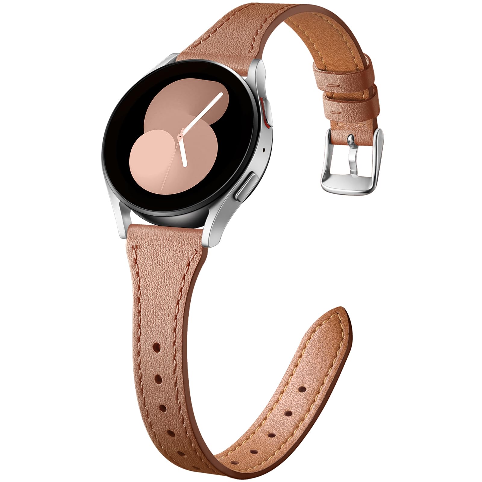 Geak Slim Leather Band Compatible With Samsung Galaxy Watch 7 Band/Watch Fe 6 5 4 40Mm 44Mm/Watch 5 Pro Band 45Mm/Watch 6 4 Clas