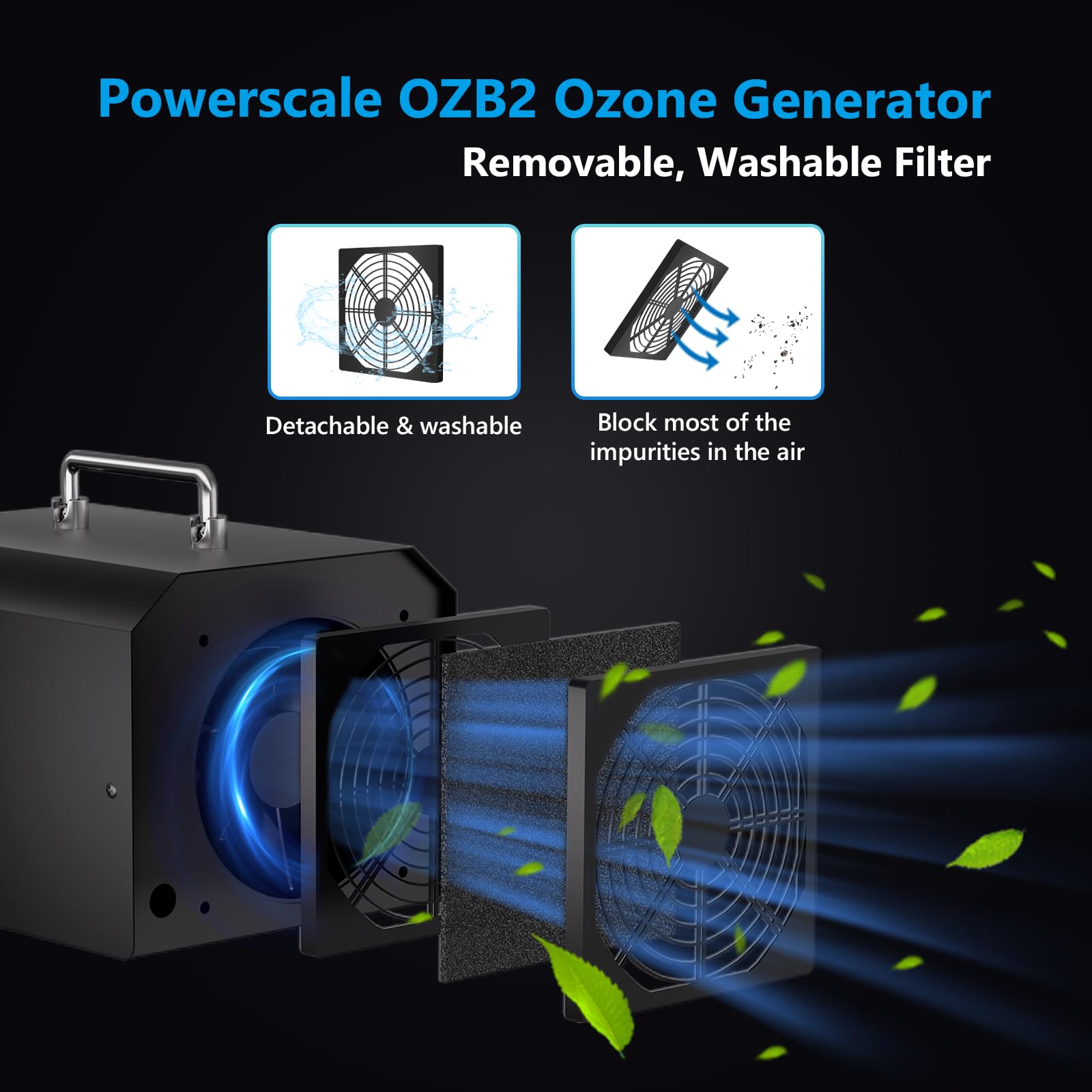 Powerscale Ozb2 Commercial Ozone Generator 150,000Mg/H Intelligent Control Industrial Ozone Machine Odor Removal Air Purifier St