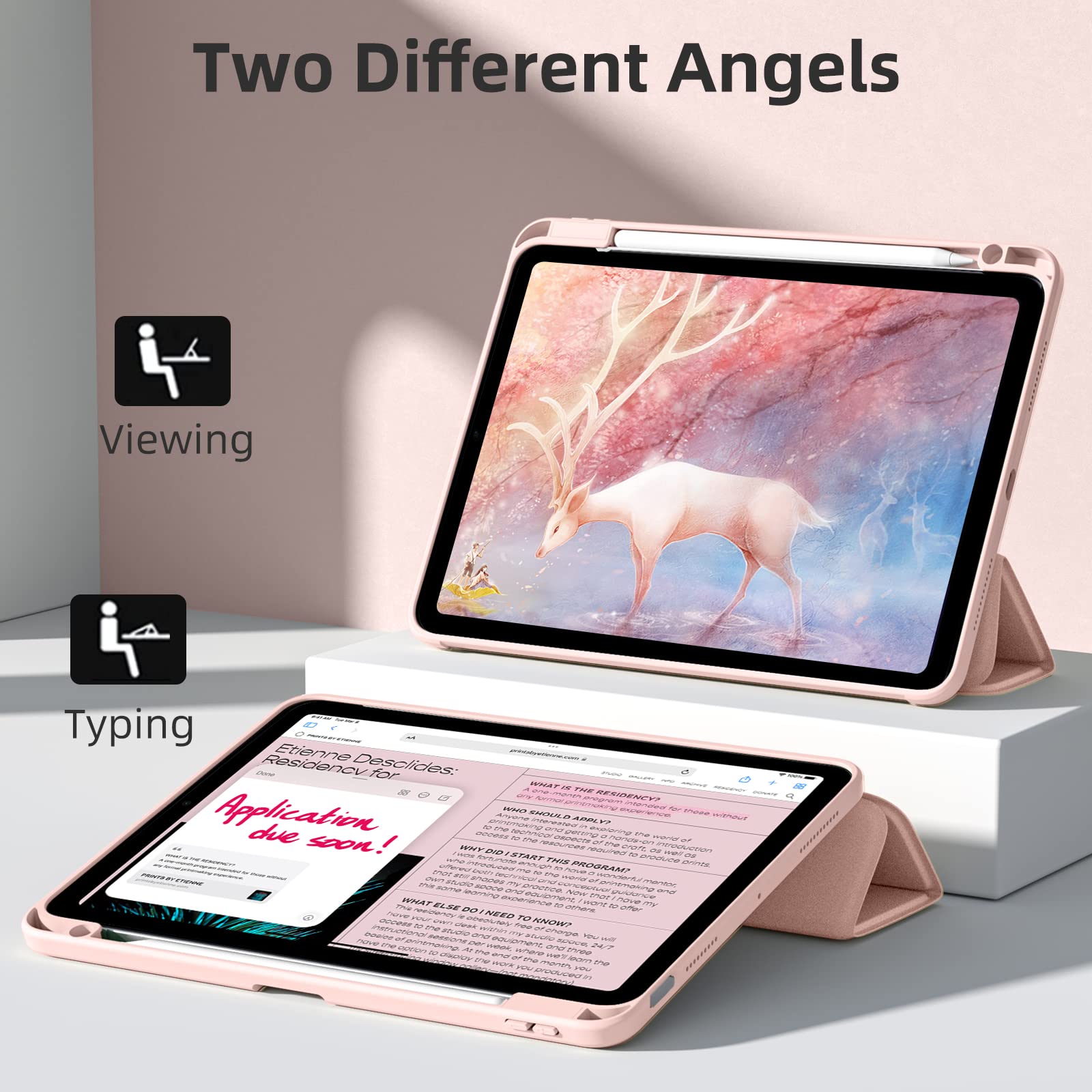 Wenlaty Compatible With Ipad Air 11 Inch Case (M2) 2024 New, For Ipad Air 6Th/5Th/4Th Generation Case (2024/2022/2020) 11/10.9 I