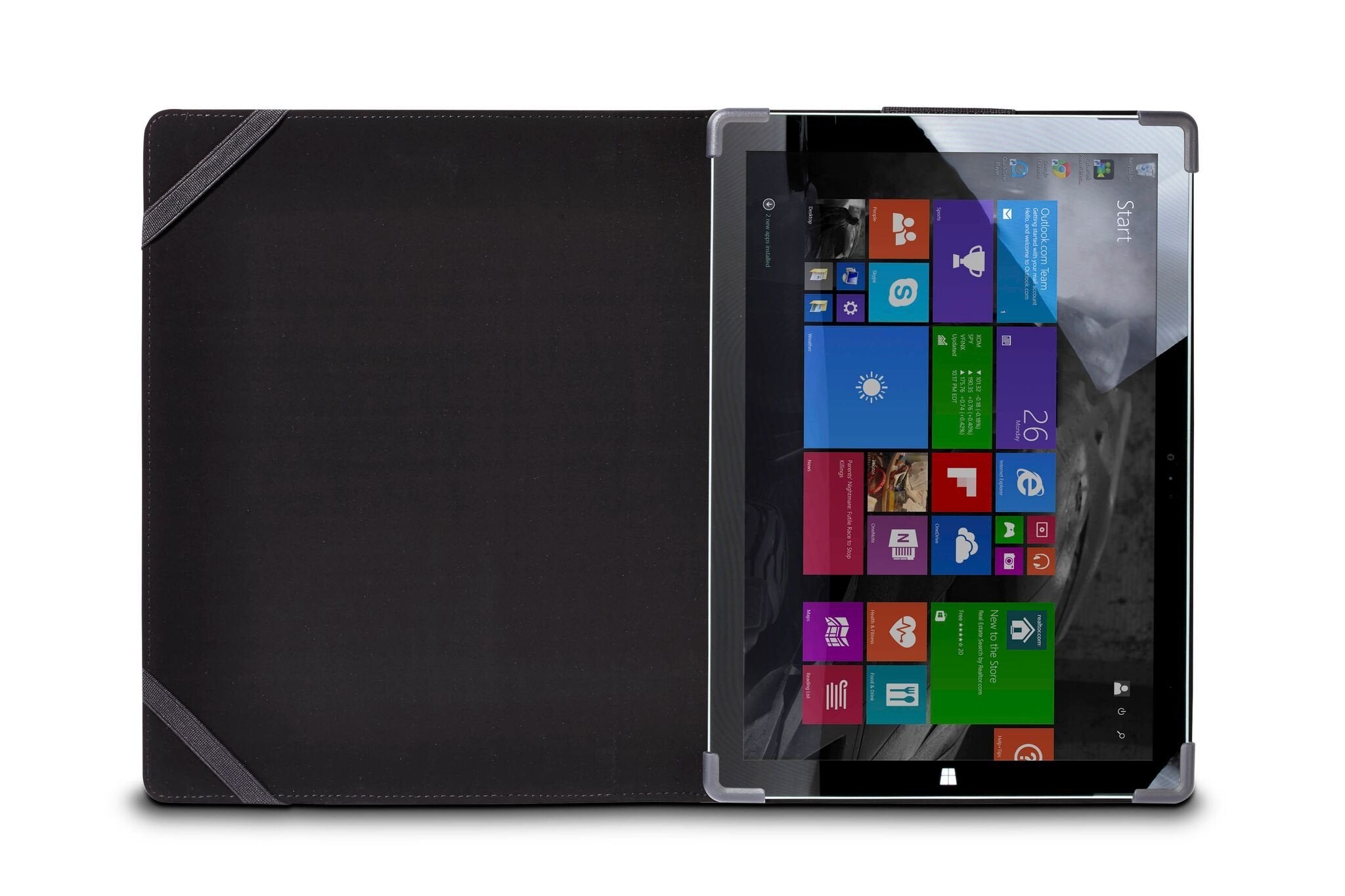 Maroo Microsoft Surface 3 Executive Case - Premium Black Leather, Compatible with Microsoft Type Cover for Surface 3, Stylus Hol