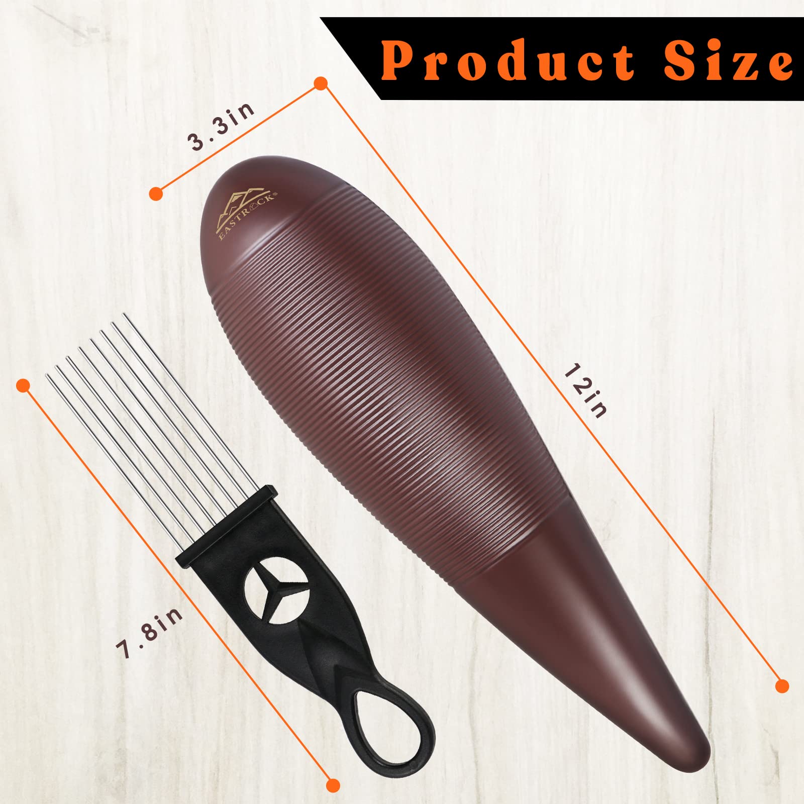 Eastrock Guiro Instrument 3.3''X12'' Fish Shaped Latin Percussion Instrument With 1 Scraper Musical Training Tool For Beginners