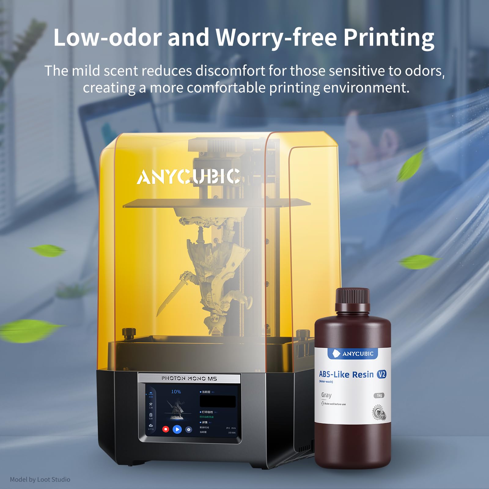 Anycubic Water Washable Abs Like 3D Printer Resin, High Toughness And Durability, High Precision And Easy To Post Process, Low O
