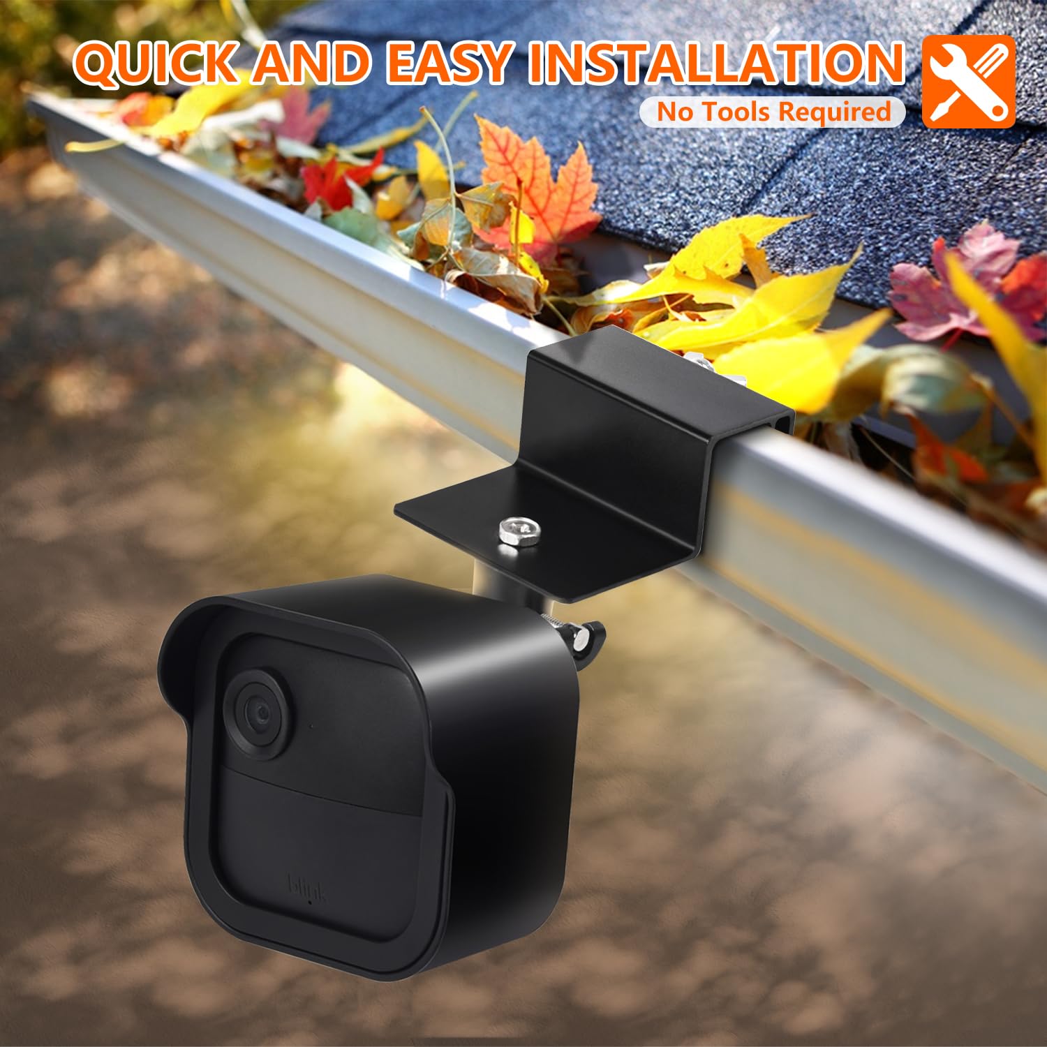 Delilyn Gutter Mount For All New Blink Outdoor 4 (4Th Gen)&(3Rd Gen), Weatherproof Protective Housing + 360Swivel Adjustment Rus