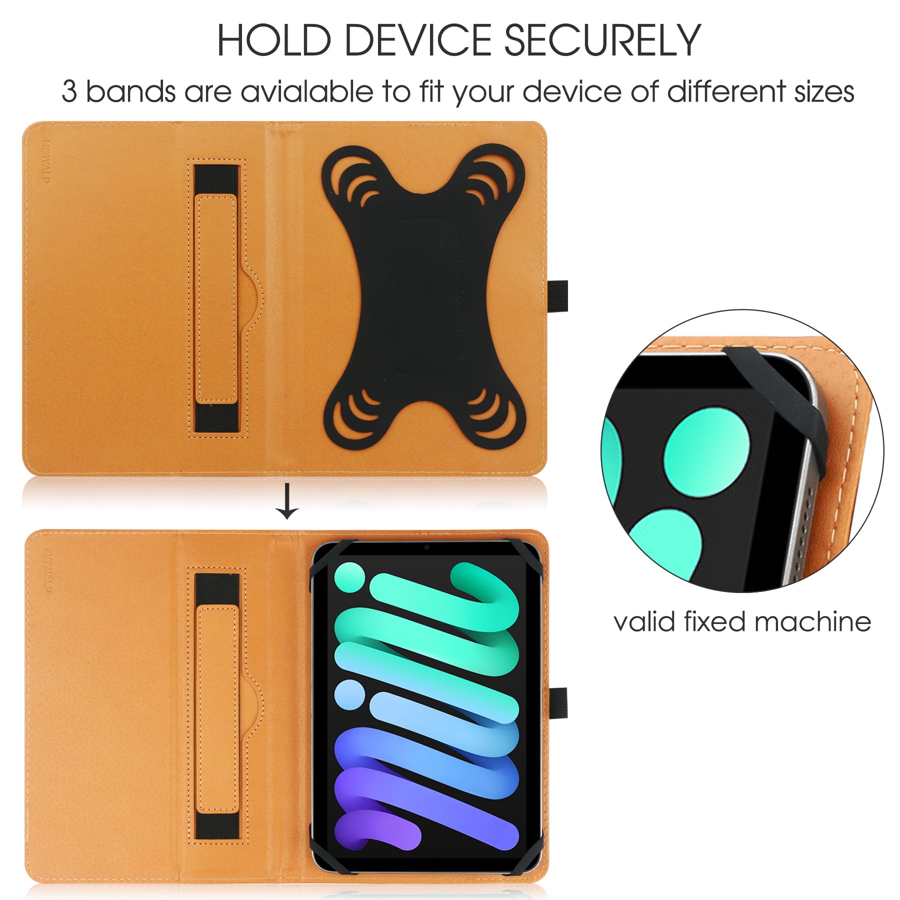 Hgwalp Universal Case For 7 Inch / 8 Inch Tablet, Stand Folio Universal Tablet Case Protective Case For 7 Inch / 8 Inch Touchscr