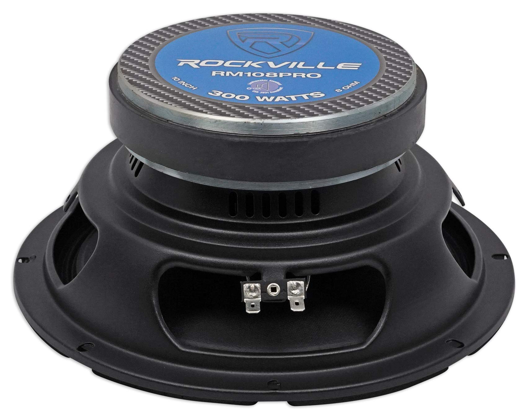 Rockville Rm108Pro 10 600 Watt 8 Ohm Spl Car Midrange Mid-Bass Pro Speaker