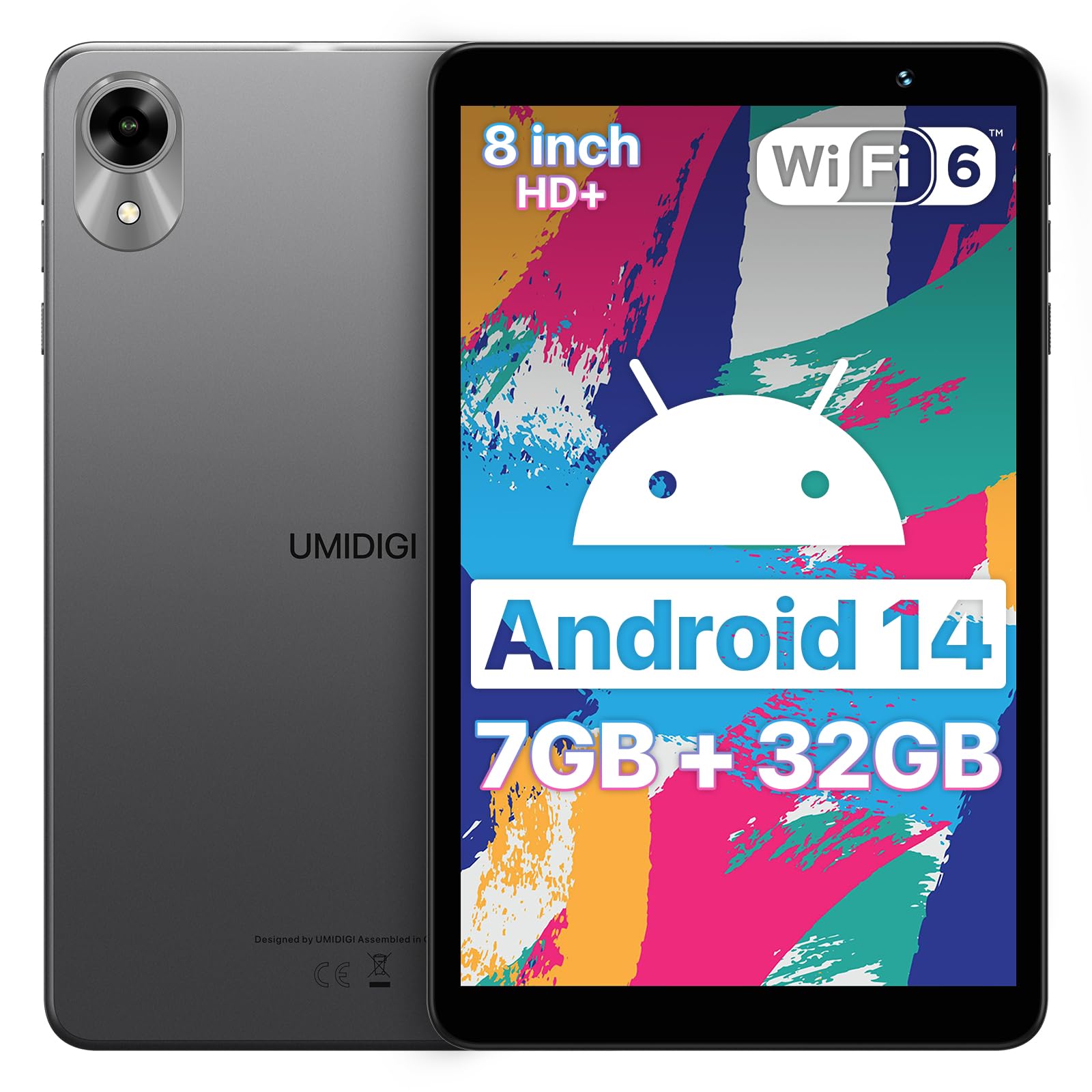 Umidigi G1 Tab Mini Android 14 New Tablet 2024, 7(3+4)Gb+32Gb 1Tb Expand, Wi Fi 6 Model, 8 Inch Tablet With Quad Core Processor Up To 2.0 Ghz, 5000Mah, Dual Camera, Bt, 1280*800 Hd Ips Touch Screen