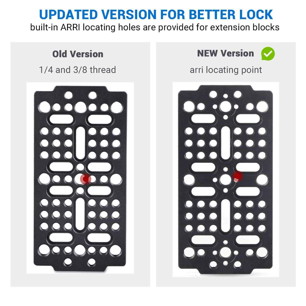 Smallrig Multi Functional Cheese Plate With 1/4 3/8 Threads, Switching Mounting Plate W/Locating Point For Arri For Camera And T