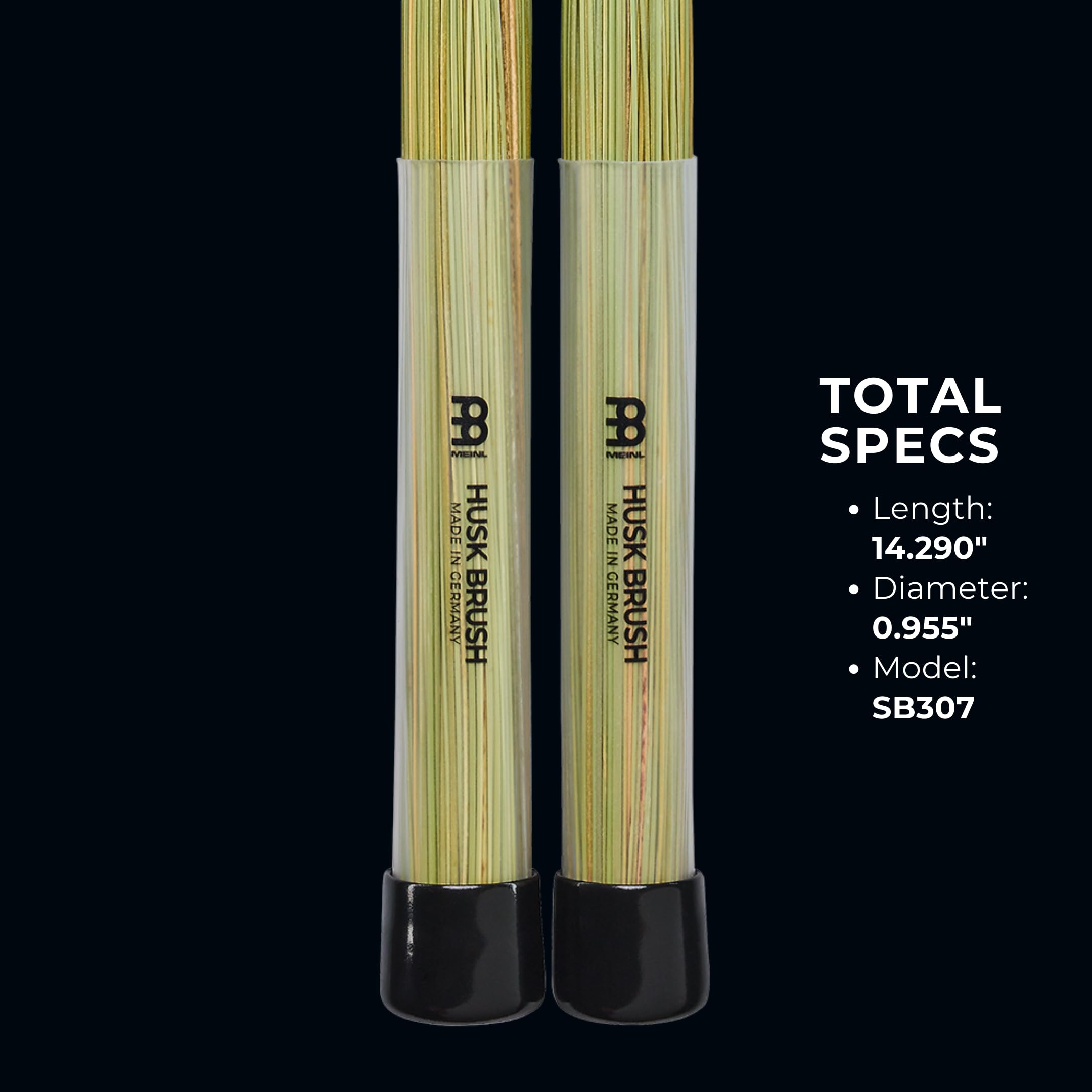 Meinl Stick & Brush Husk Brush With Adjustable Rings For Cajon And Drumset Made In Germany, Natural, Standard (Sb307)