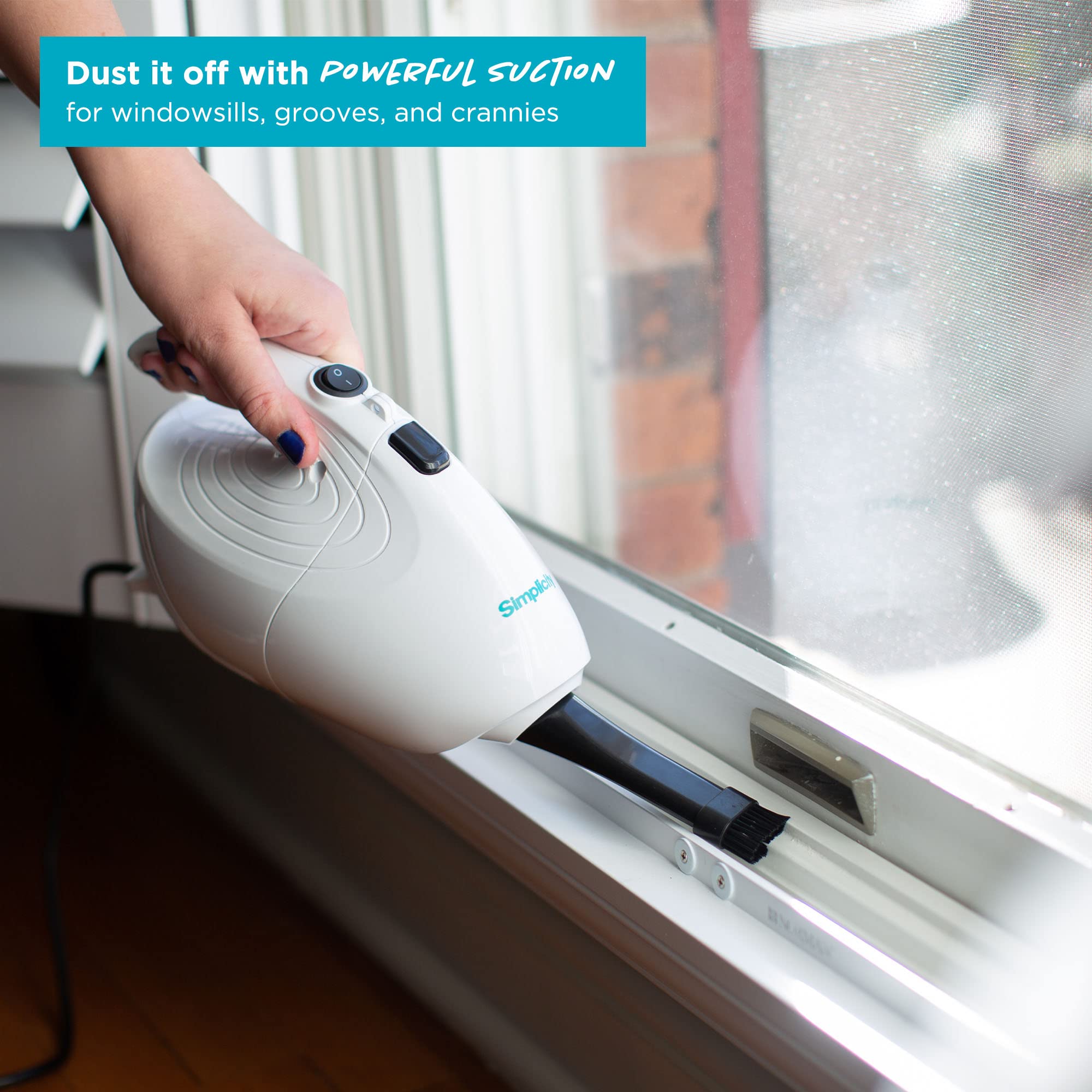 Simplicity Vacuums Flash Mini Handheld Vacuum With Attachments, Powerful Corded Hand Vacuum For Craft And Sewing Projects, Small