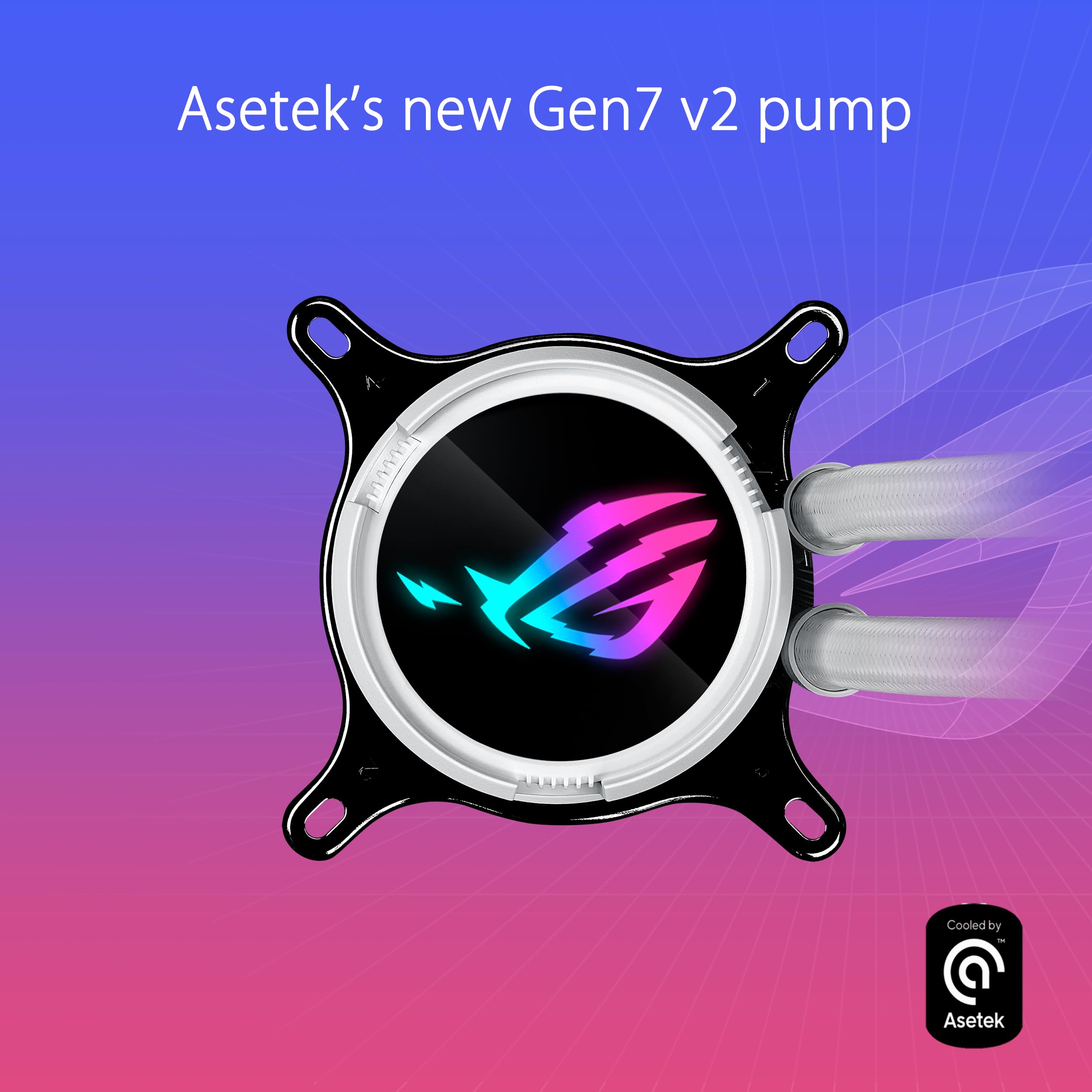 Asus Rog Strix Lc Iii 360 Argb Lcd White Edition All In One Cpu Liquid Cooler - Thumbnail 4