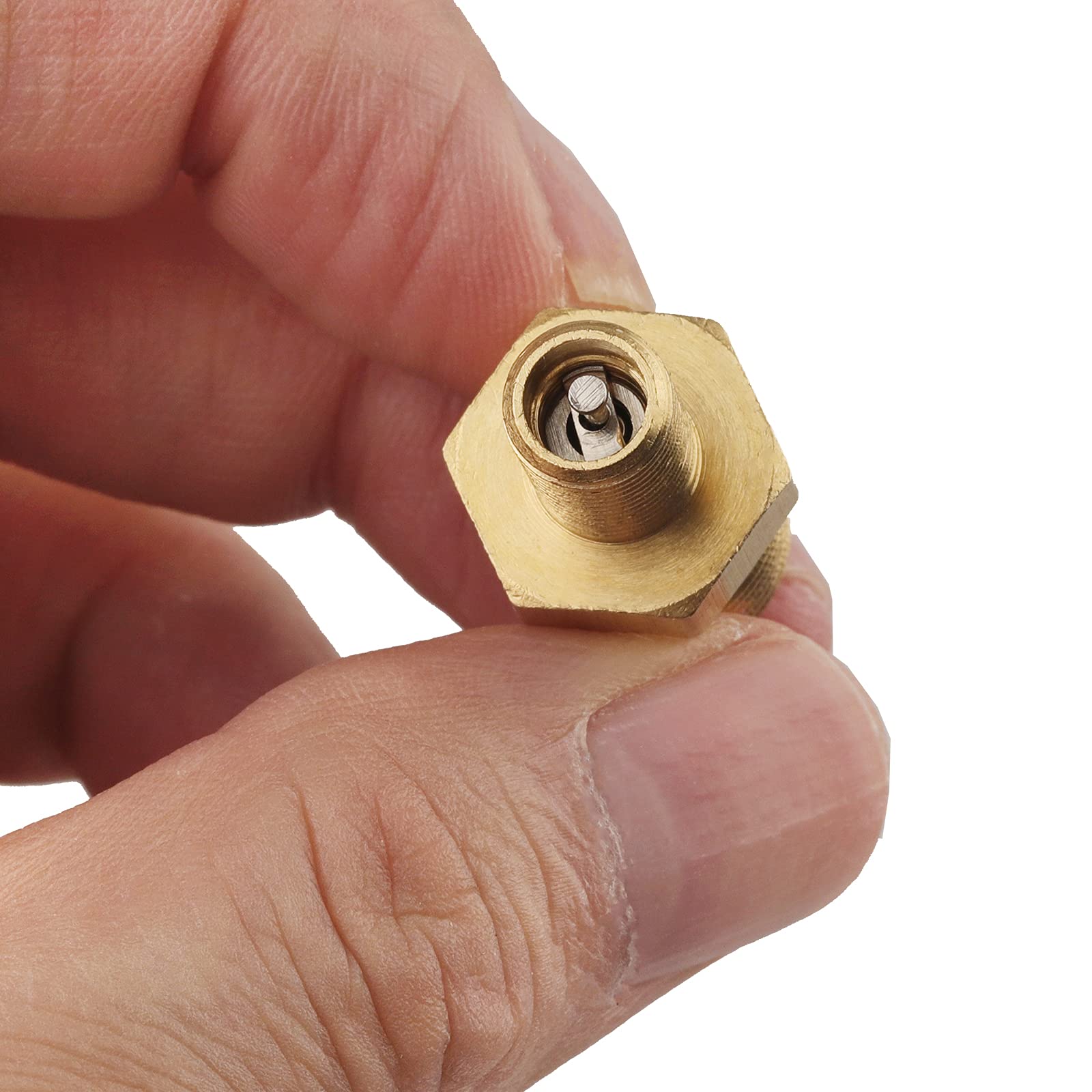 4Pcs 1/4'' Npt Tank Valve, A.I.Force Air Compressor Tank Fill Valve With Anti Corrosion Brass Schrader Valve And Caps, 4Pcs Extr