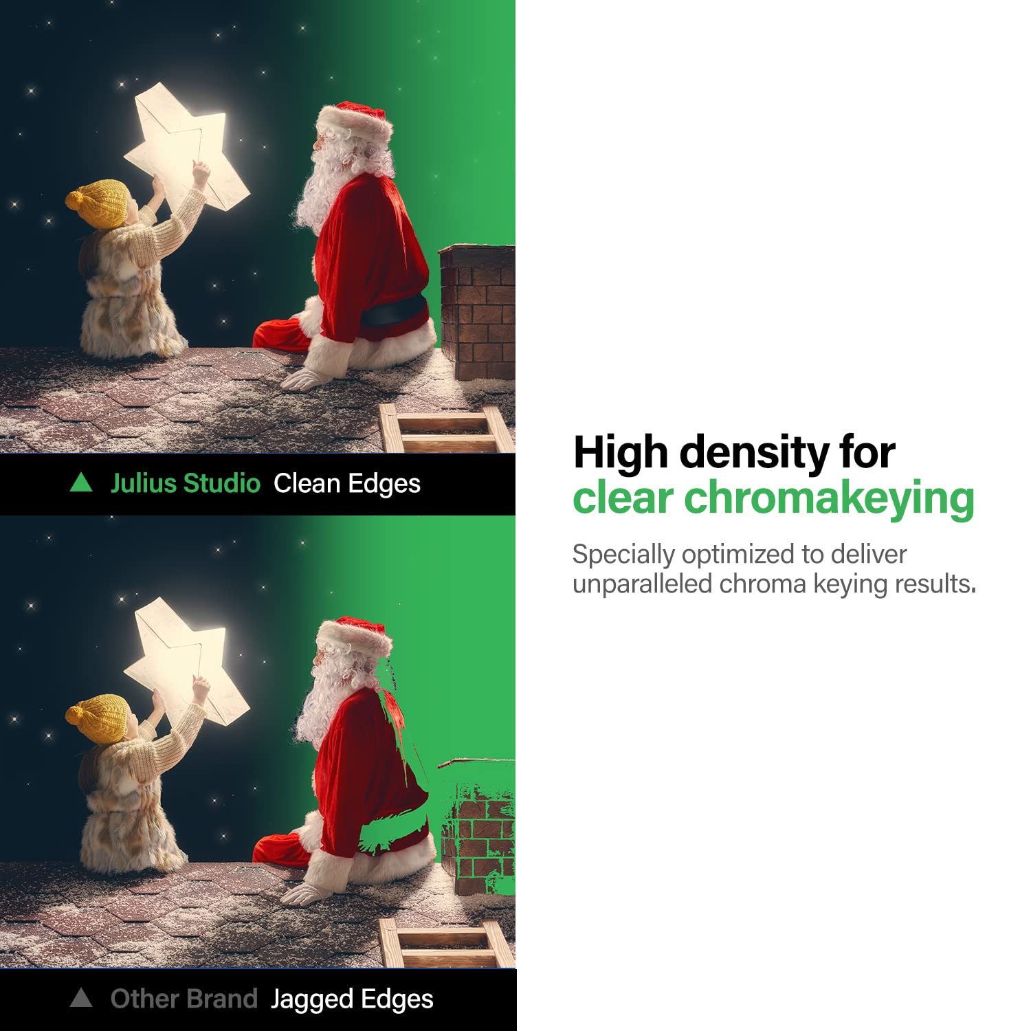 Julius Studio 5 Ft.(W) X 10 Ft.(H) Green Chromakey Photo Video Studio Fabric Backdrop, Background Screen, Photography Studio, Js