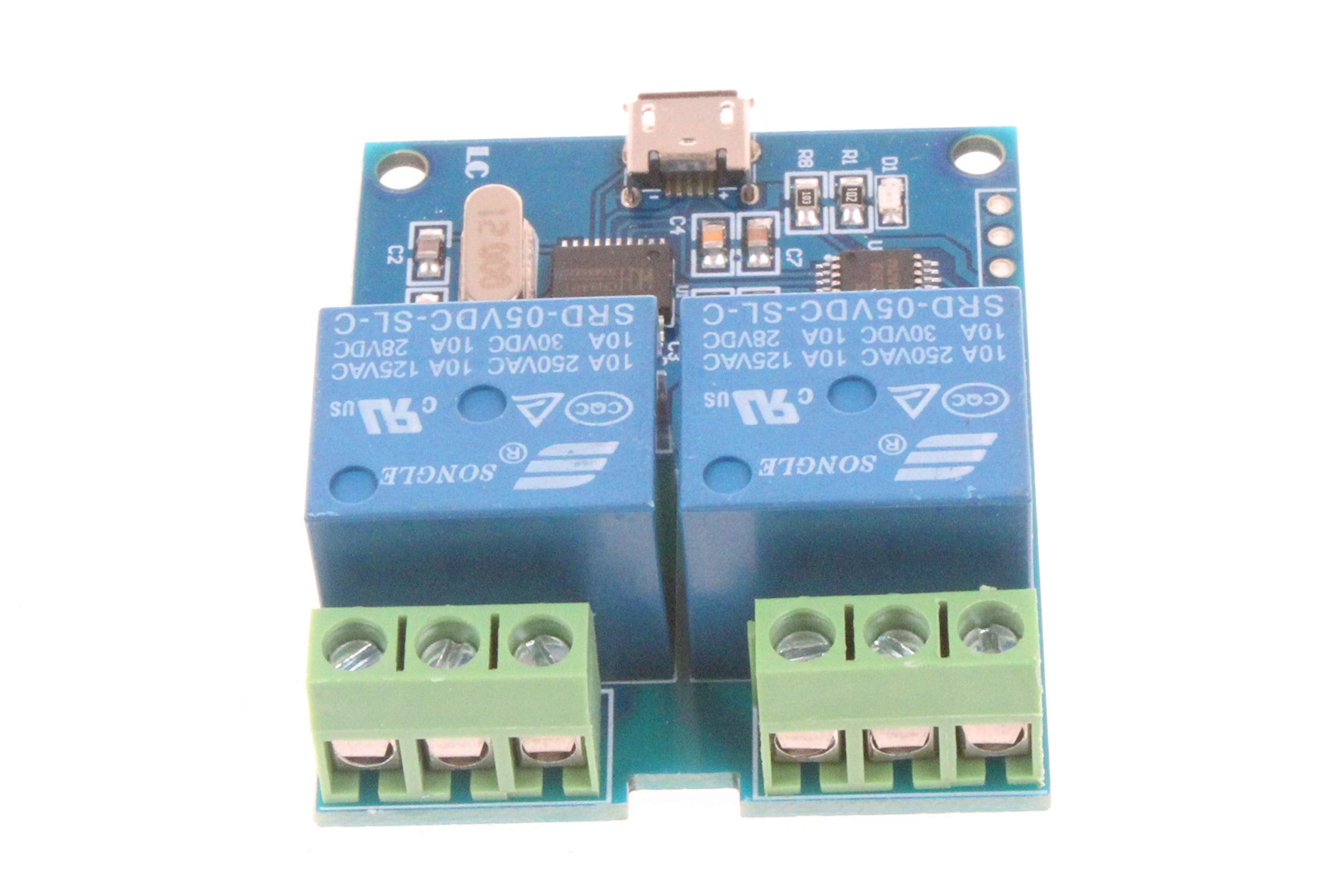 Noyito 2 Channel Micro Usb Relay Module Usb Smart Control Switch Usb Intelligent Control Switch (2 Channel Micro Usb)