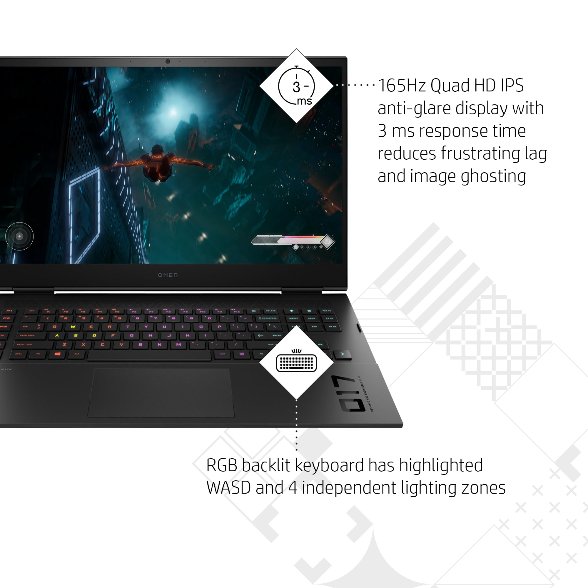 Hp Omen 17 Gaming Laptop 2024, 17.3 Qhd Ips 165Hz, 13Th Gen Intel 24-Core I9-13900Hx, Geforce Rtx 4080 12Gb, 64Gb Ddr5, 1Tb Ssd,