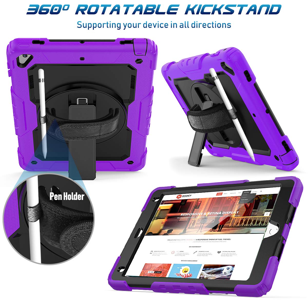 Timecity Case Compatible With Ipad 9.7 Inch (For Ipad 6Th/5Th Generation Case 2018 2017/ For Ipad Air2 Case/For Ipad Pro 9.7) Wi