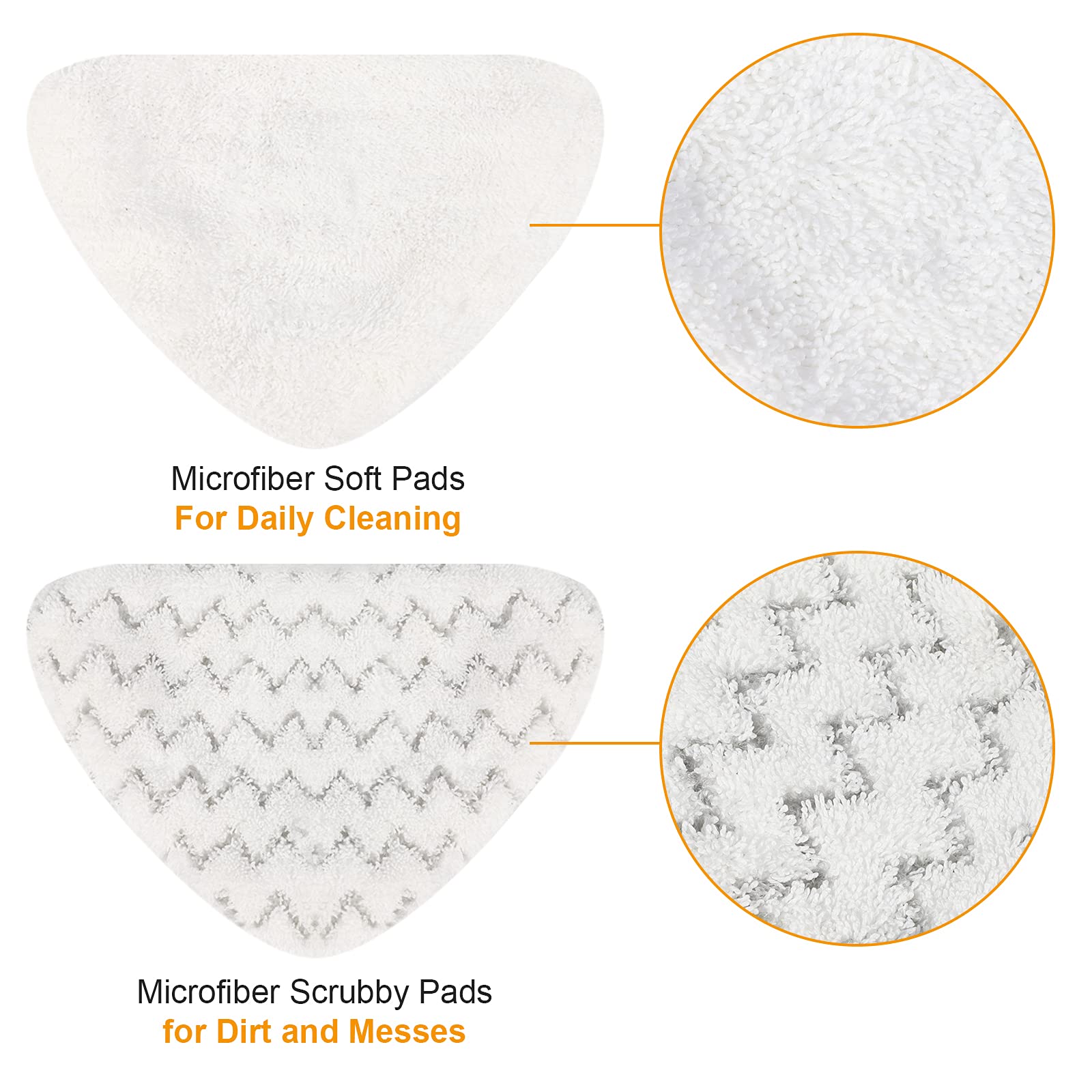 Wisorder 4 Pack Replacement Pads For Bissell Poweredge And Powerforce Lift Off Steam Mop 2078, 2165, 20781 Series, Bissel Powere