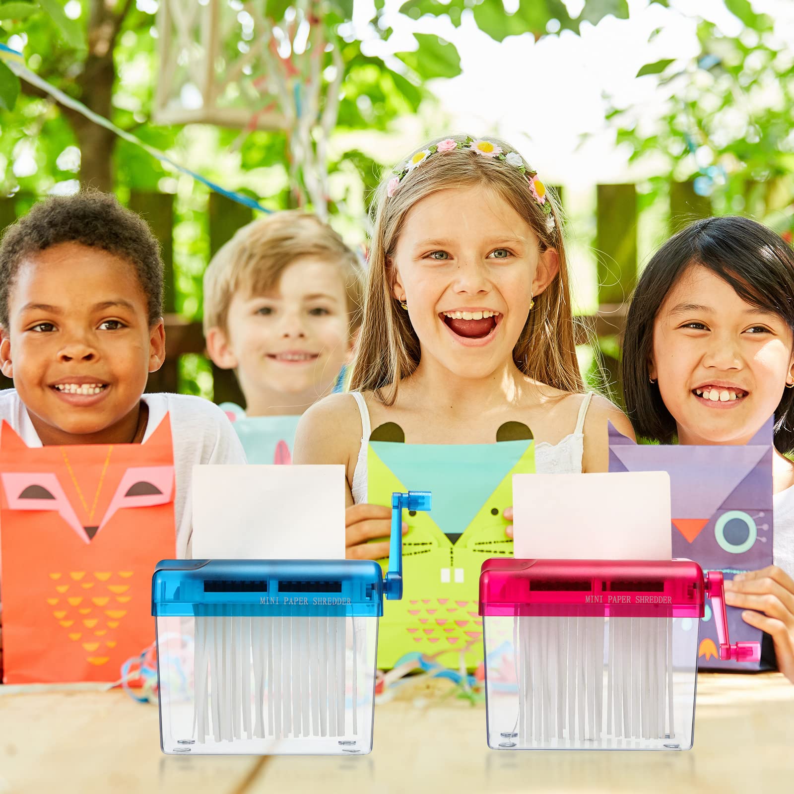 2 Pcs Manual Paper Shredder Mini Hand Shredder Portable Shredder A6 Documents Paper Cutting Tool Mini Cutting Machine Small Desk