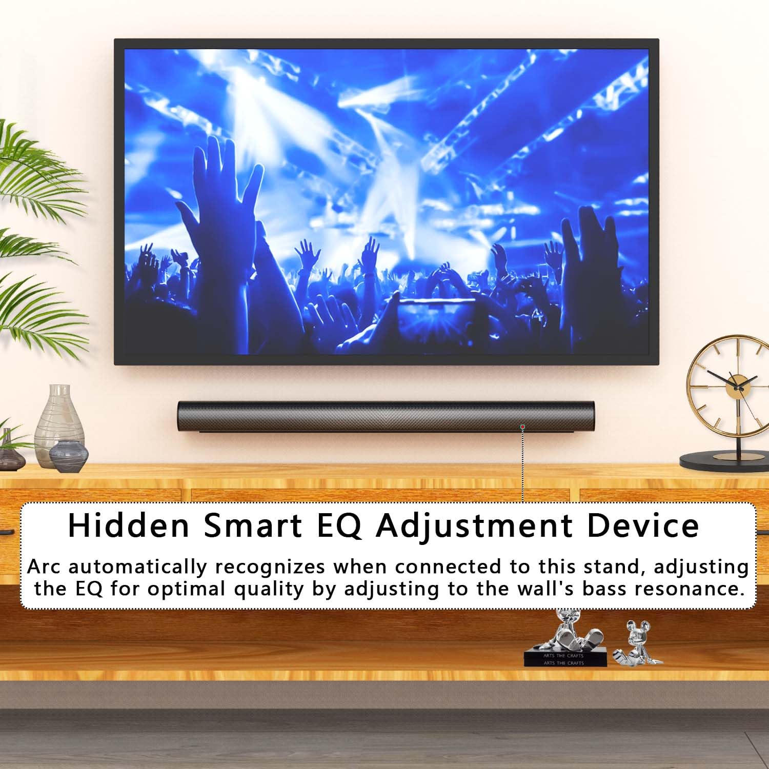 Agandax Wall Mount For Sonos Arc Soundbar (Black), Wall Mounts For Sonos Arc Sound Bar Mounts Under Tv, Hanging Mounting Bracket