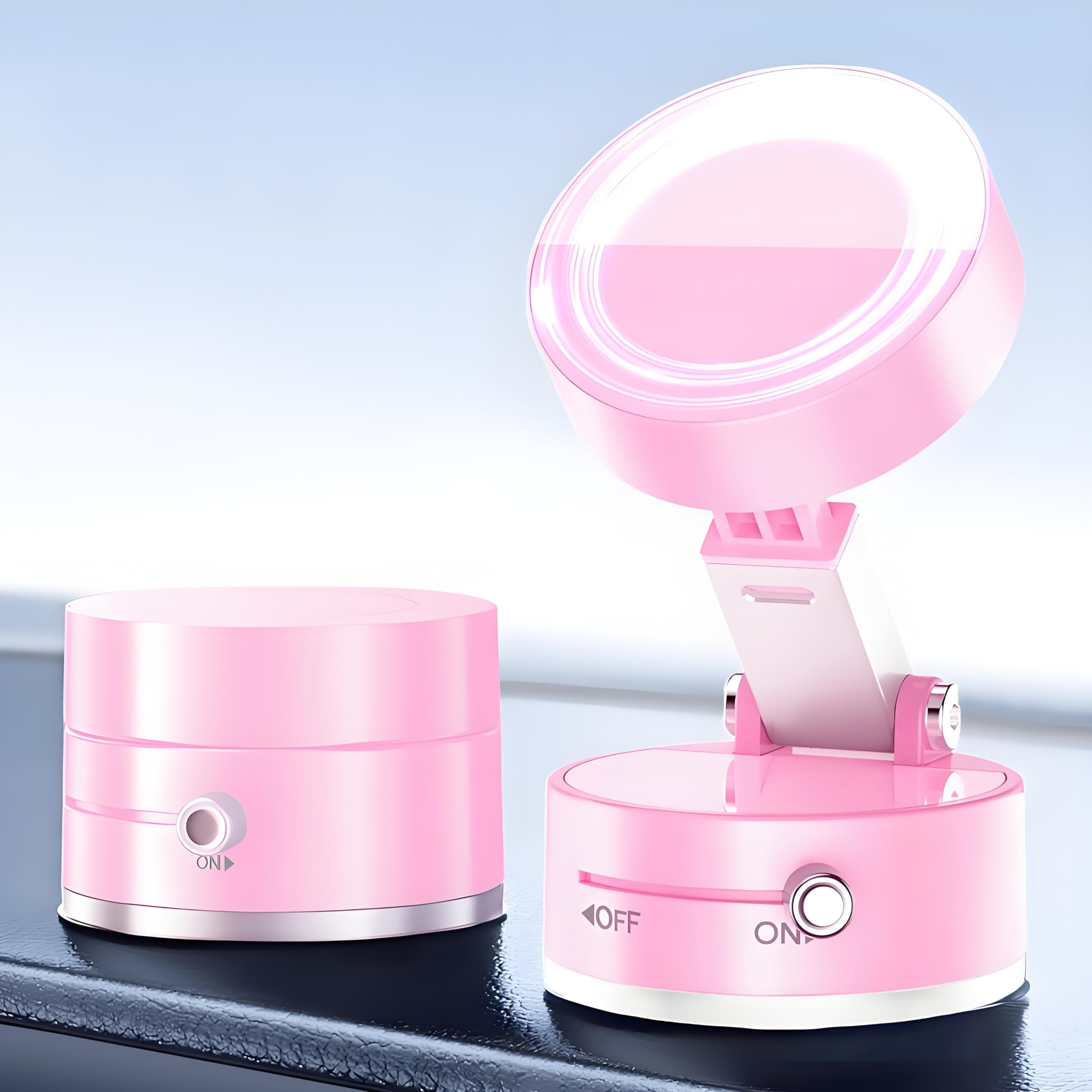 Jingjinyy Vacuum Suction Magnetic Phone Holder, 2025 Upgraded Foldable And Retractable Magnetic Mount, A Movable Vacuum Suction 