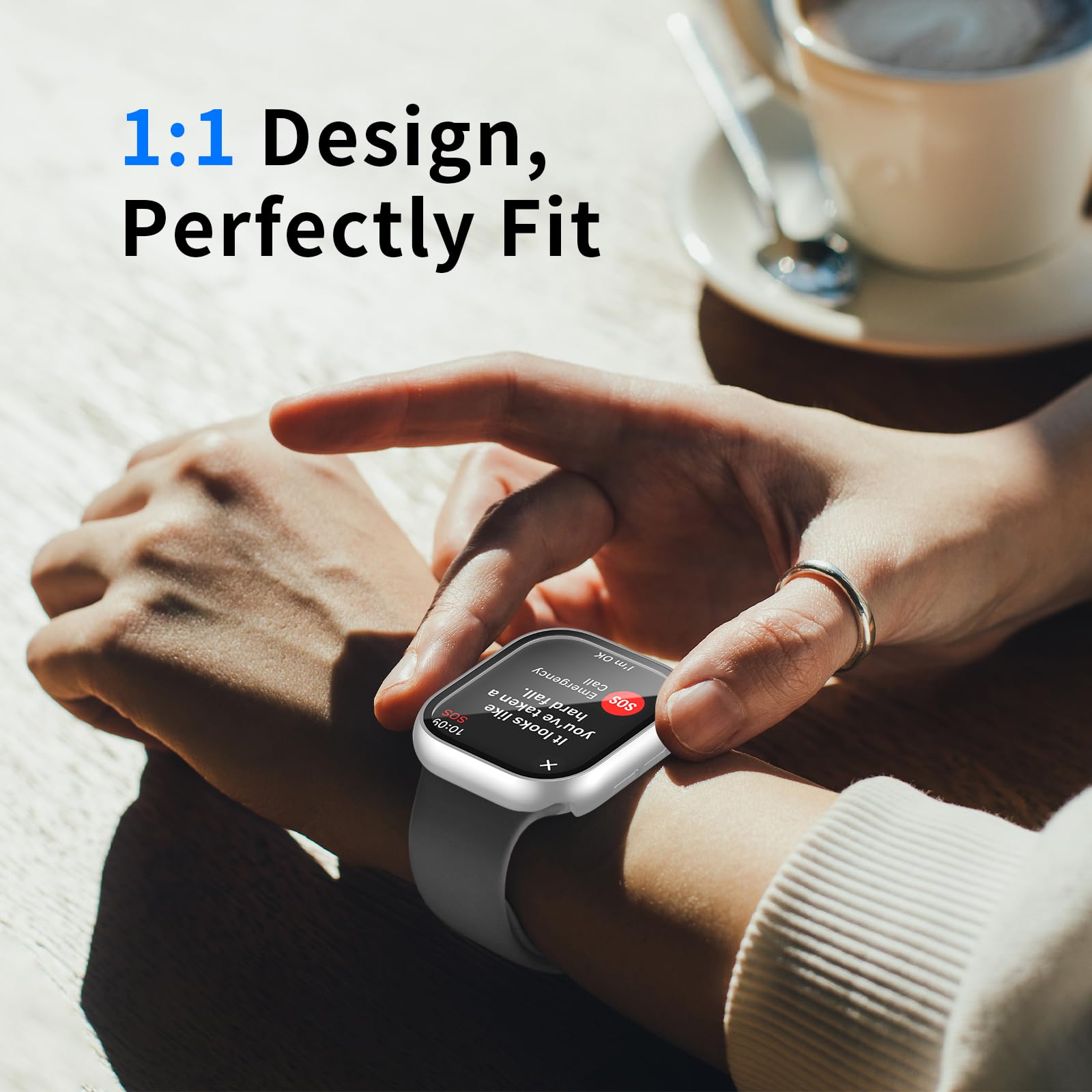 Landhoo 6 Pack Case With With Tempered Glass Screen Protector For Apple Watch Series 10 46Mm(2024), Hard Pc Ultra Thin Scratch R