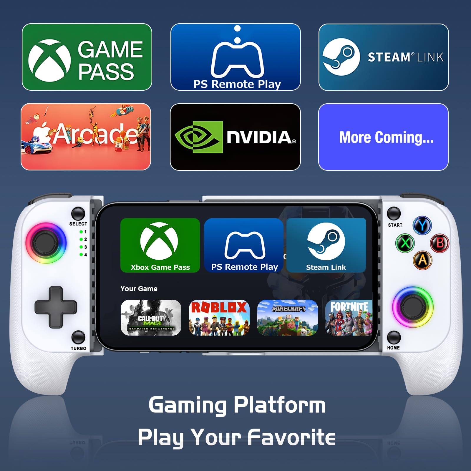 Mobile Game Controllers For Iphone/Android, Hall Effect Phone Controllers Support Phone Case,Game Controllers For Xbox,For Plays