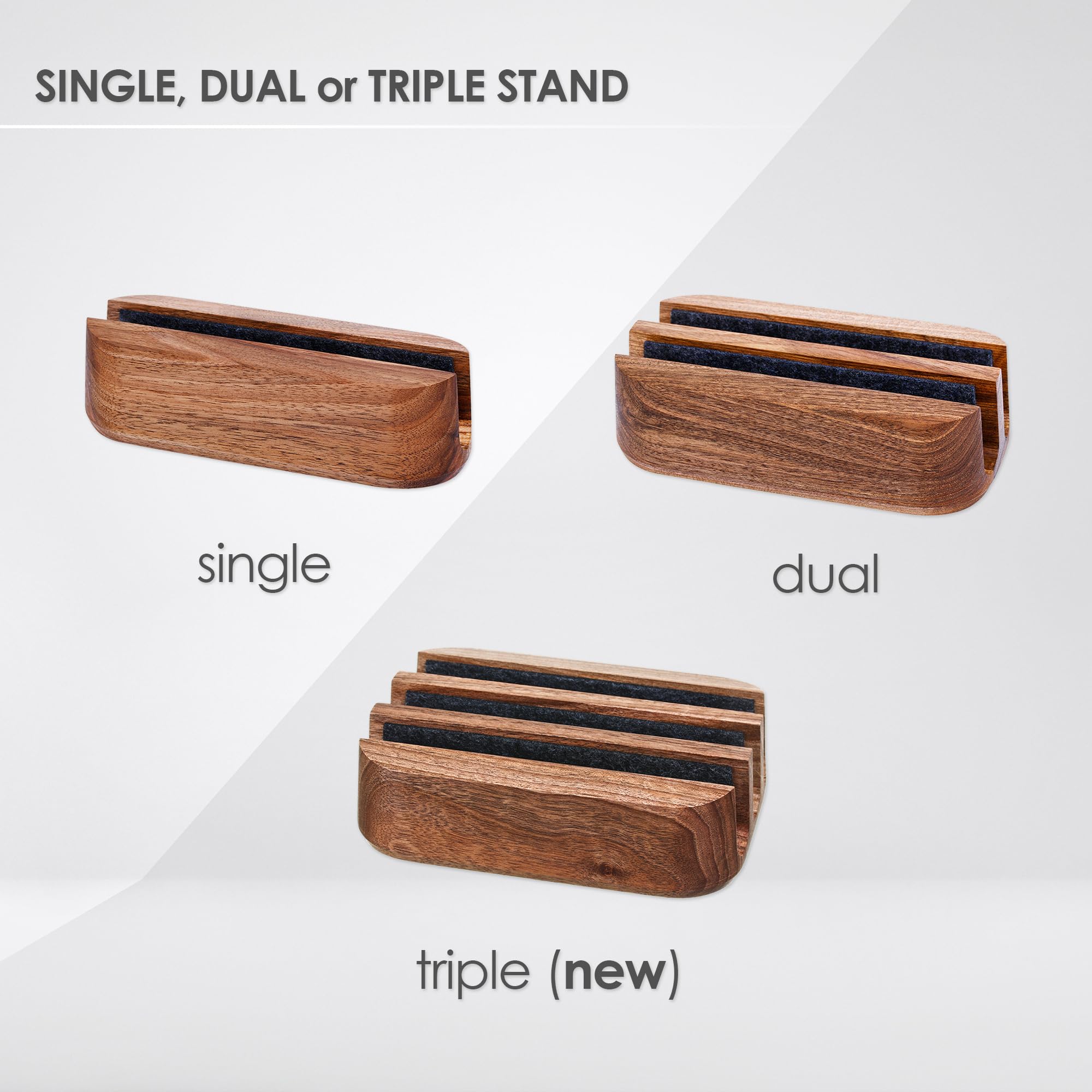 Thehrdwood Dual Laptop Stand Vertical Laptop Holder For Desk   All Macbook Vertical Stand Up To 0.7'' Thick   Laptop Vertical St
