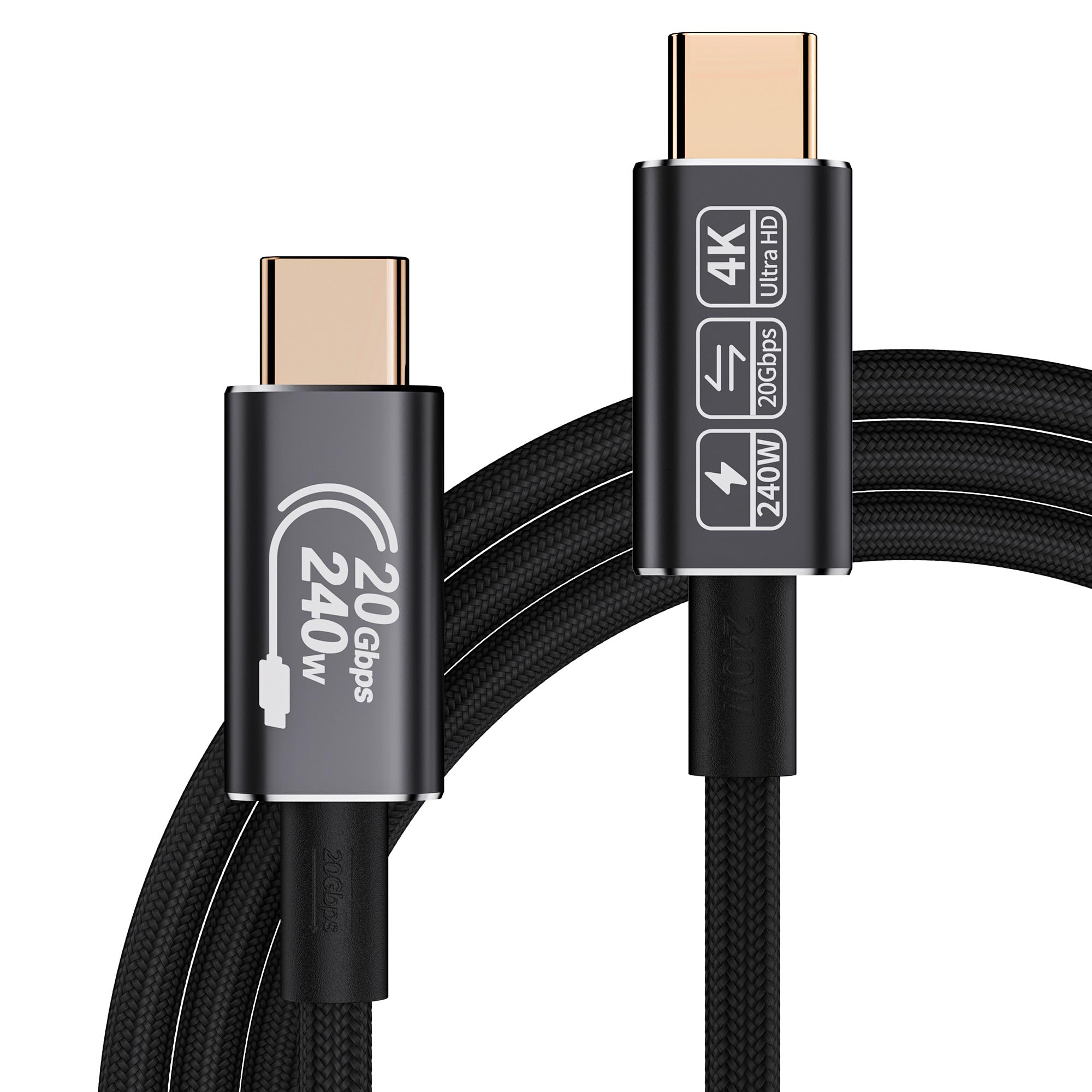 Hotutuki Usb C Cable Video And Power 4K,Type C To Type C Monitor Cable,Usb C 3.2 Gen 2 Cable Support 4K 20Gbps 240W Pd Fast Char