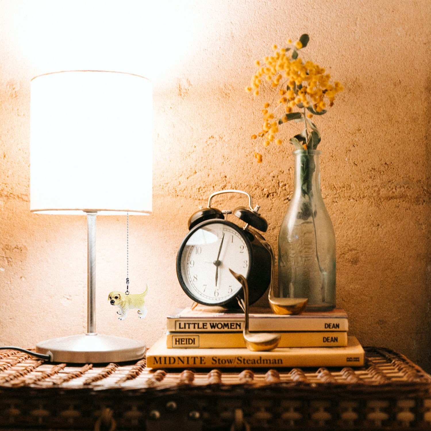 Dotlite Dog Ceiling Fan Pull Chain,12In Puppy Golden Retriever Fan String Pulls Charm Extension Decorative,3Mm Diameter Beaded F