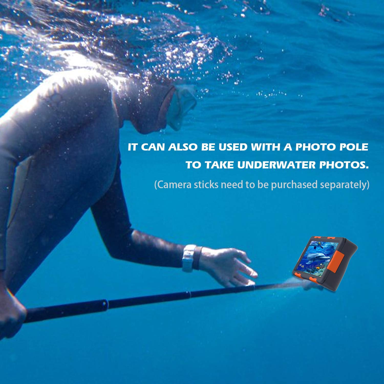 Willbox Professional [15M/50Ft] Diving Surfing Swimming Snorkeling Photo Video Waterproof Protective Case Underwater Housing For