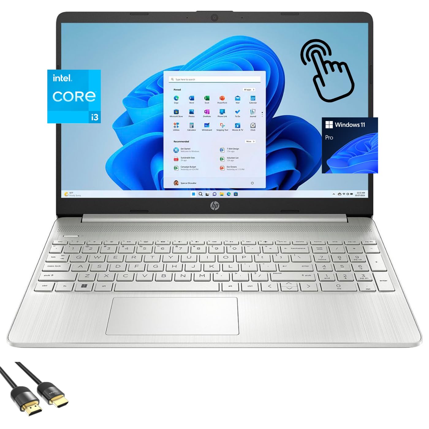 Hp Laptop For Students And Business, 15.6'' Micro Edge Touchscreen Display, 12Th Gen Core I3-1215U, 16Gb Ram, 1Tb Pcie Ssd, Webc