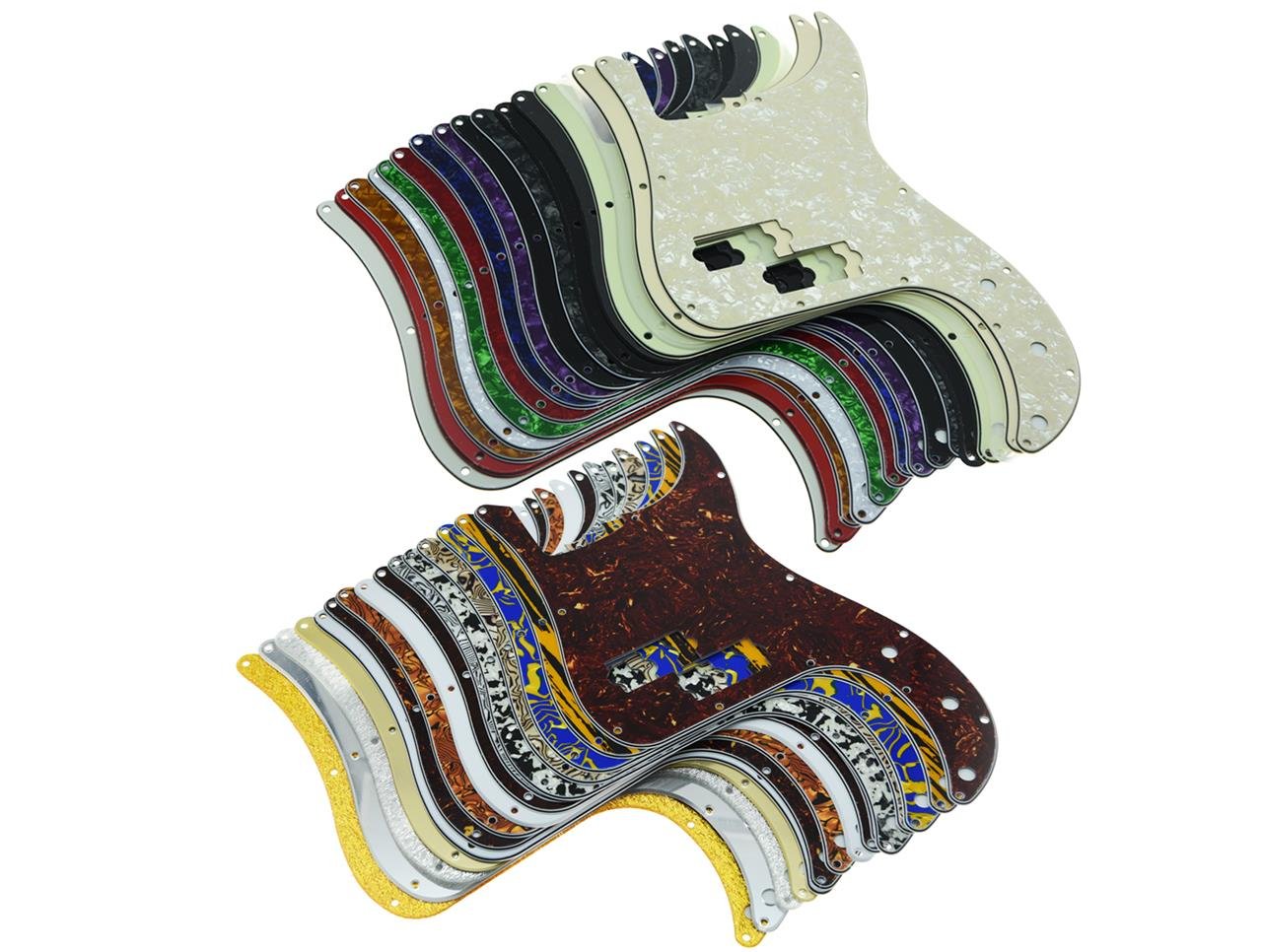 Kaish 13 Hole P Bass Style Pickguard Pb Scratch Plate Bass Pickguard For Precision P Bass Made In Usa/Mexico White Pearl