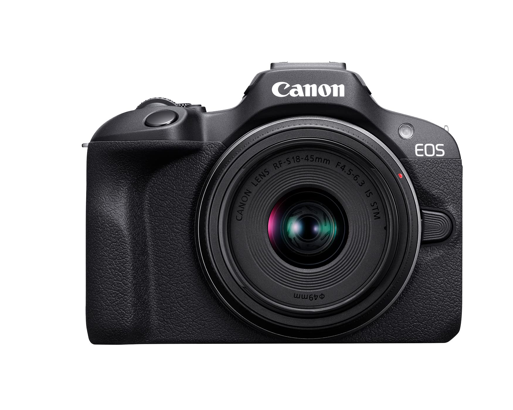 Canon EOS R100 Mirrorless Camera RF S18 45mm F4.5 6.3 is STM Lens Kit, 24.1 Megapixel CMOS (APS C) Sensor, 4K Video, RF Mount, Black