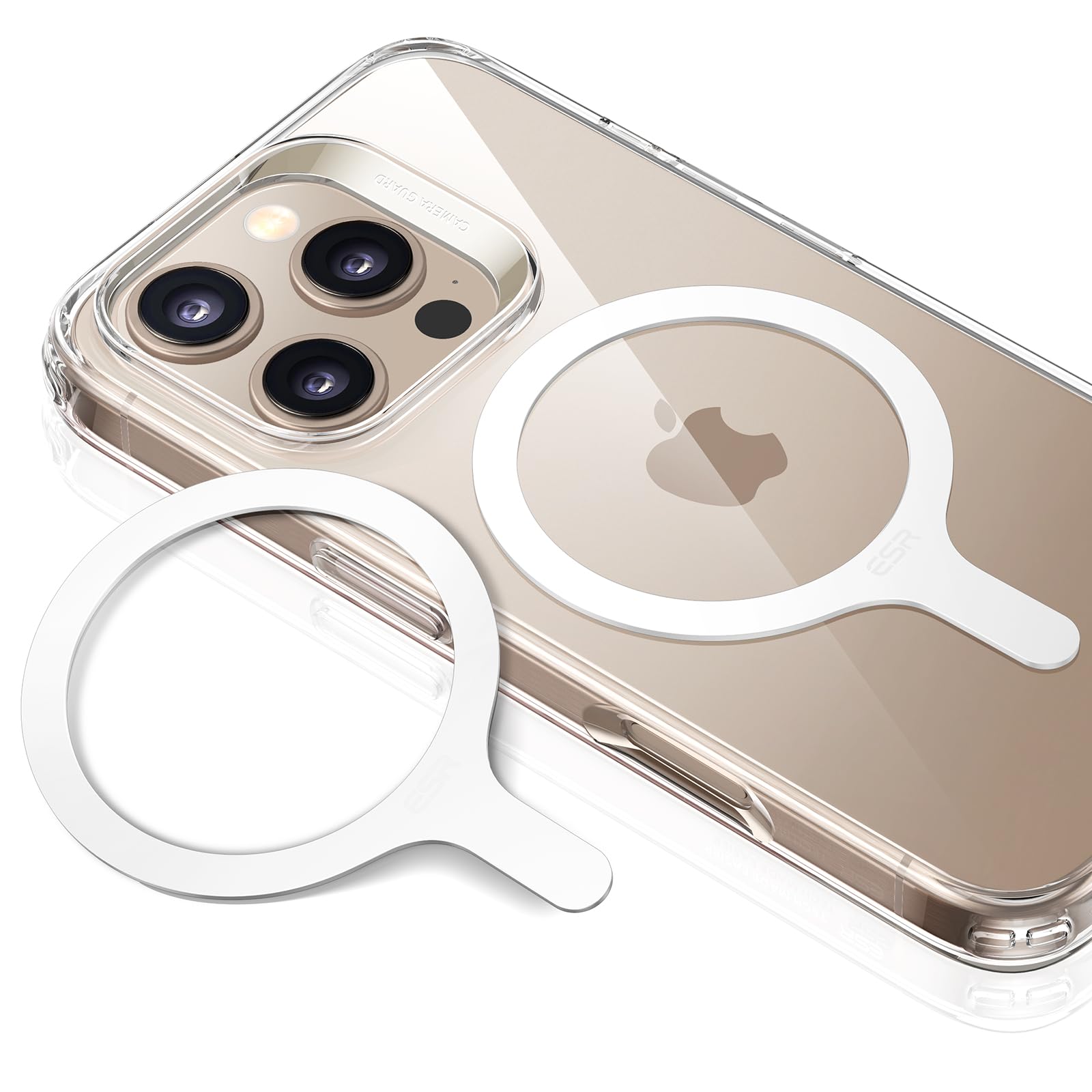 ESR for MagSafe Sticker 360, MagSafe Ring Magnet, 2 Pack Magnetic Ring, Universal Magnetic Wireless Charger Conversion Kit for i