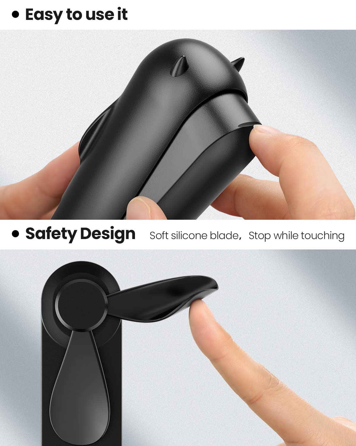 Gaiatop Portable Hand Held Fan With Usb Rechargeable 2000Mah Battery, Foldable, Small, Mini Eyelash Fan For Girls, Travel For Wo