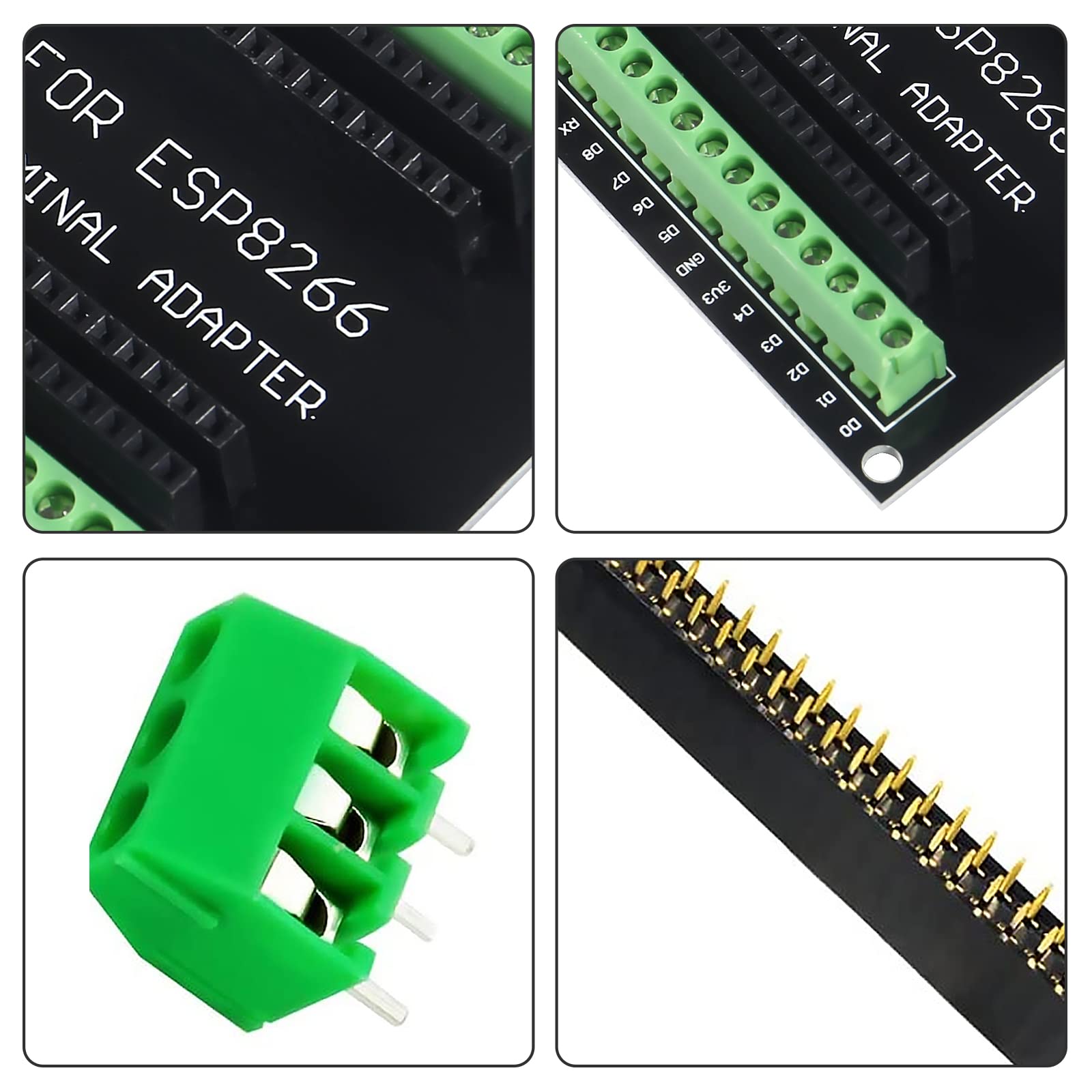 Alinan 4Pcs Esp8266 Expansion Breakout Board Gpio 1 Into 2 For Esp8266 Esp 12E Nodemcu Development Board