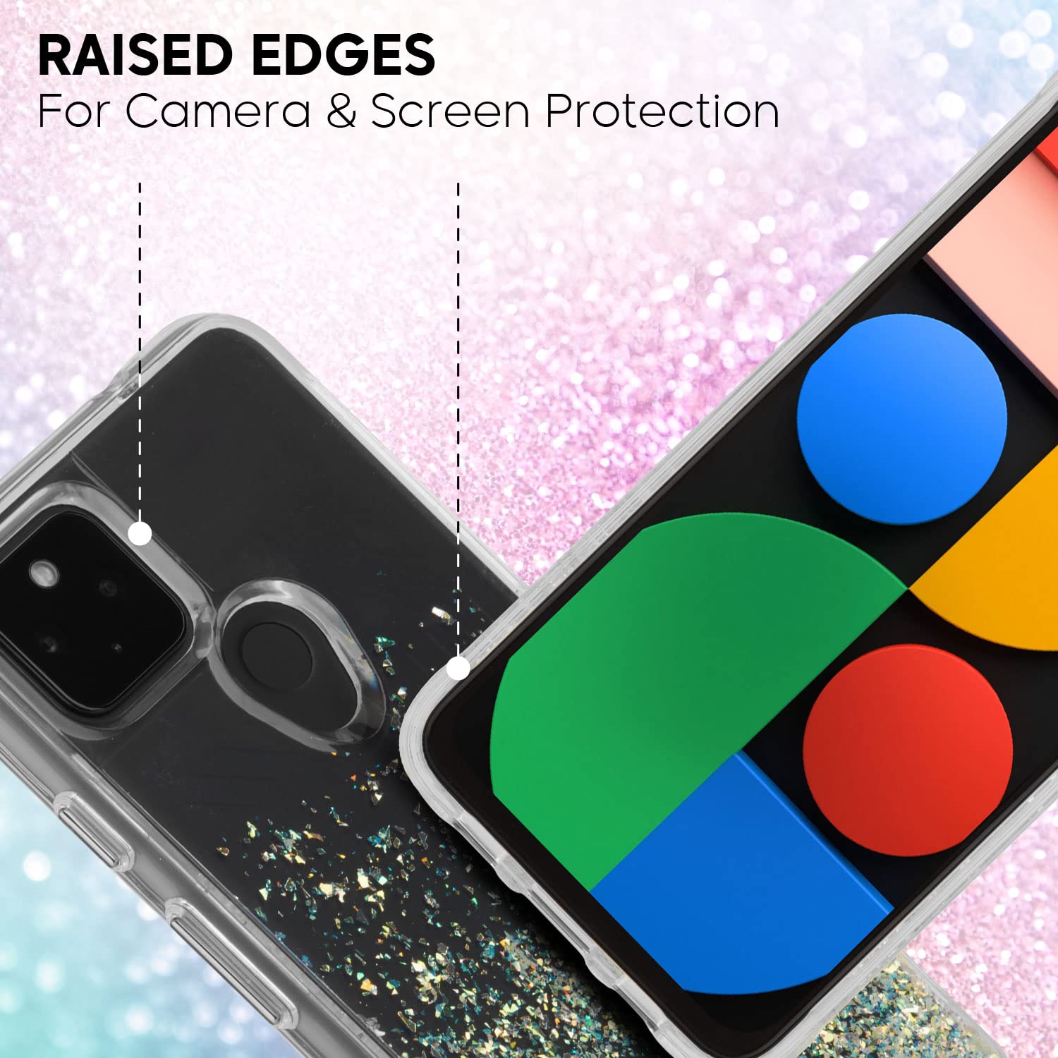 Case Mate   Case For Google Pixel 5 6.0 Inch   Twinkle   Reflective Foil Elements   Stardust