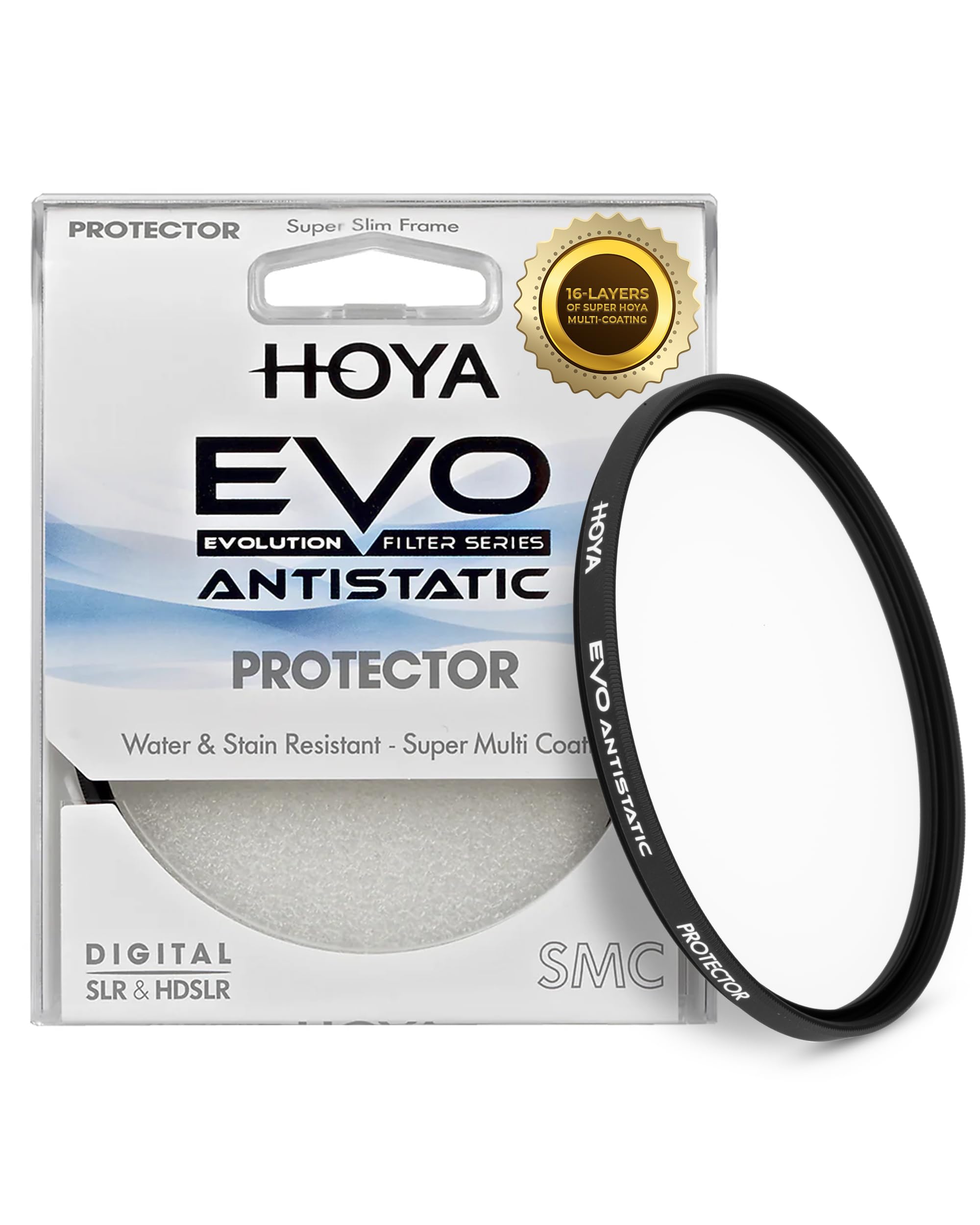 Hoya EVO Antistatic 49mm Filter - Premium Optical Glass w/ 16-Layer SMC Lens Protector for 99.8% Light Transmission, 3mm Thick, 