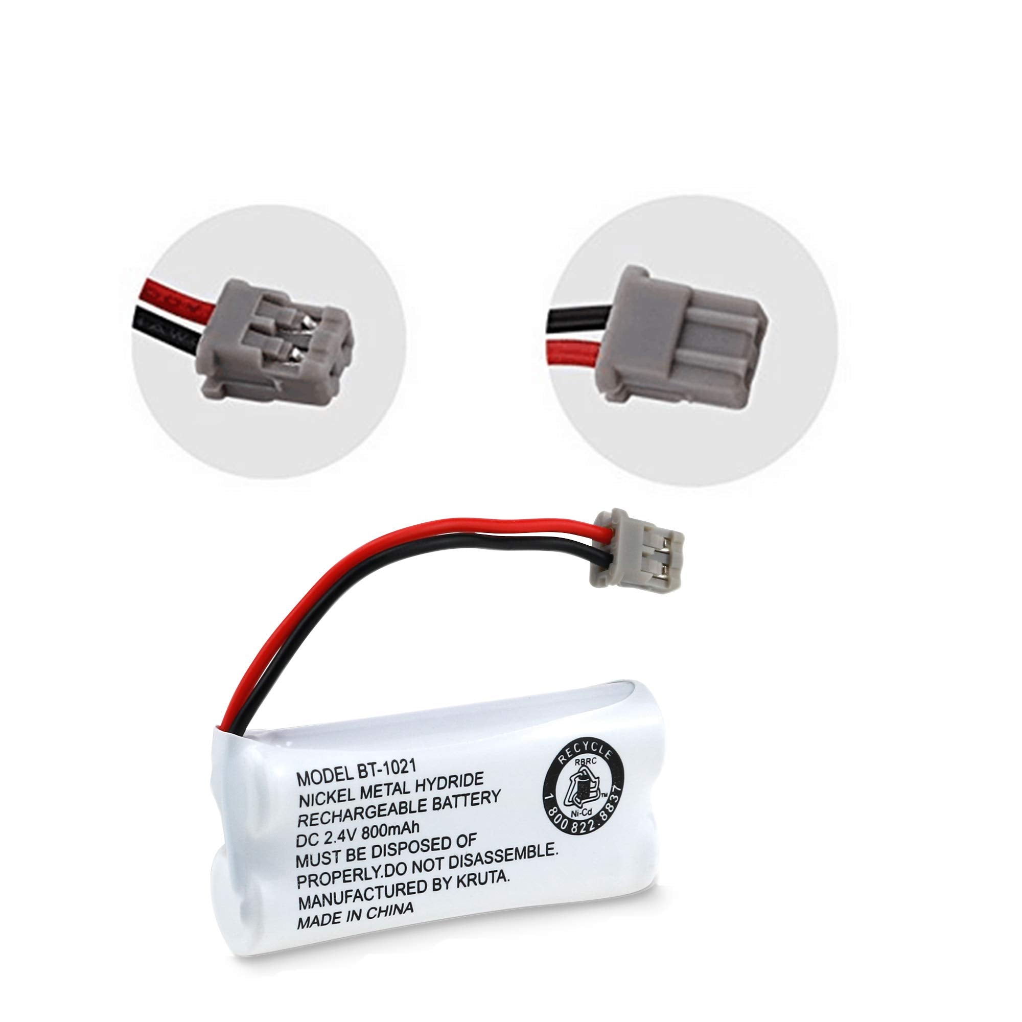 Kruta Bt 1021 Bbtg0798001 Compatible With Uniden Bt 1021 Bt1021 Bt 1008 Bt 1016 Bt 1025 2.4V 800Mah Cordless Handset Phone Recha