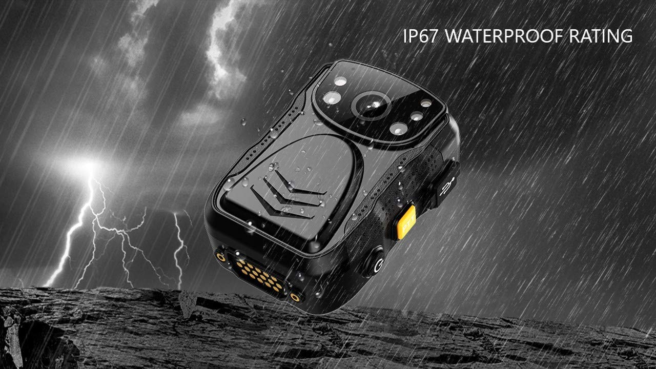 Patrolmaster 1296P Uhd Body Camera With Audio (Build In 128Gb), 2 Inch Display, Night Vision, Waterproof, Shockproof, Body Worn