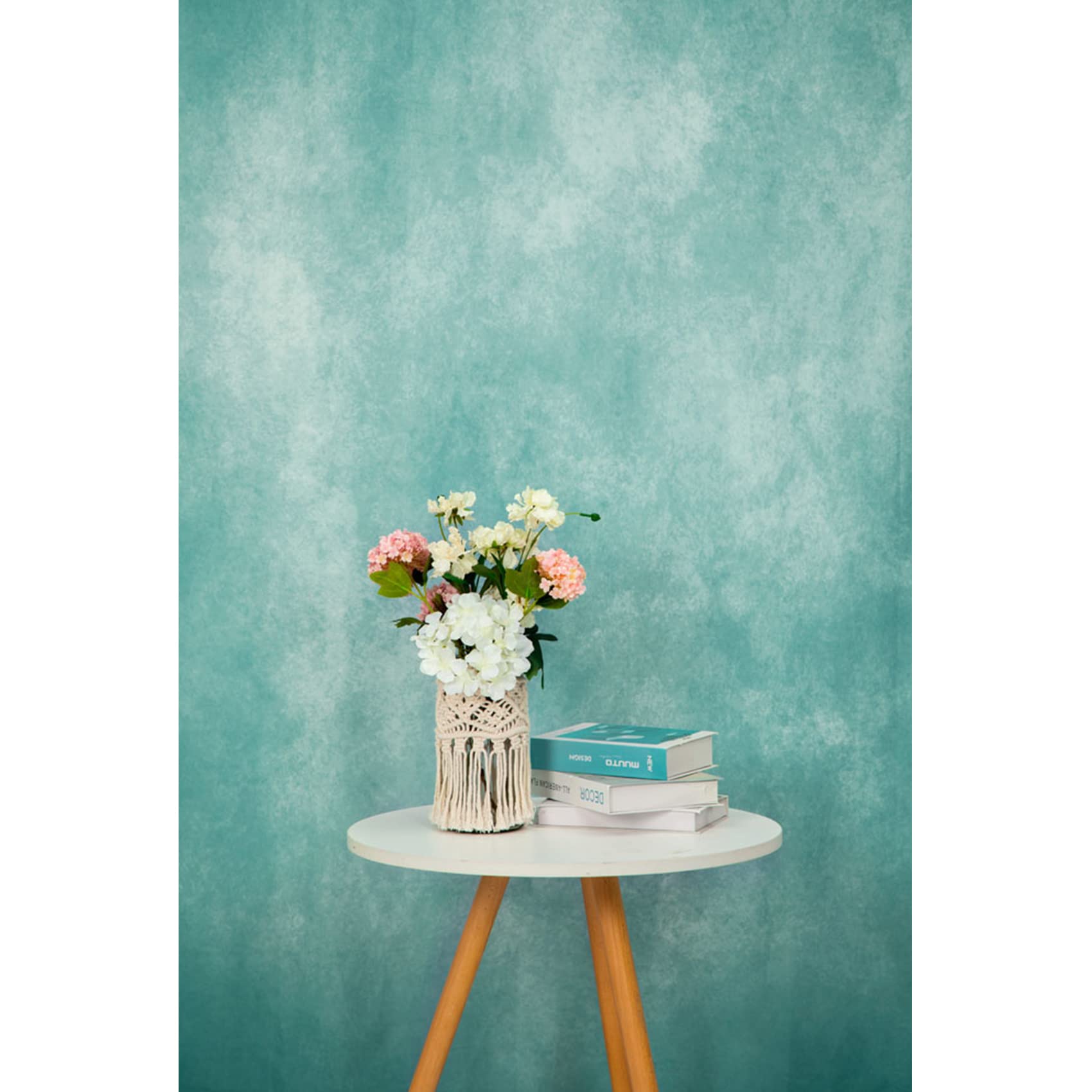 Kate Cyan Photography Backdrop Blue Green Abstract Portrait Headshot Background Photo Video Studio Props 5X7Ft