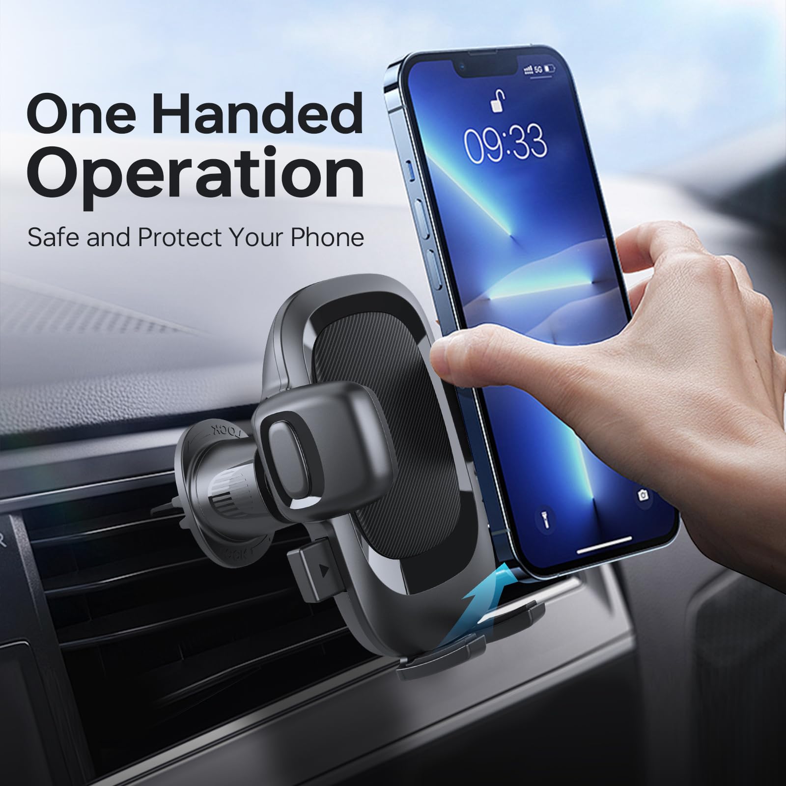 2025 Air Vent Phone Holder With Metal Hooks- 360Rotatable Air Vent Cell Phone Car Mount, Smartphone Holders For Your Car Mount,