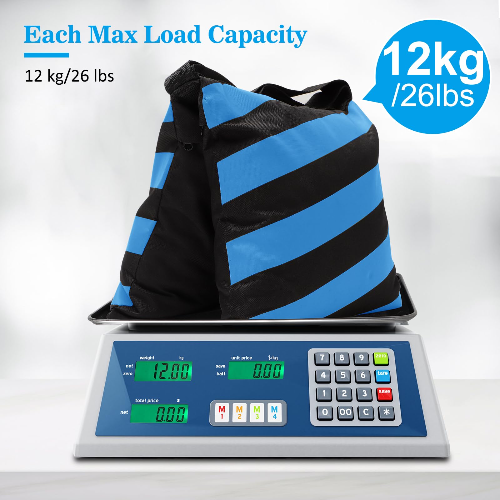 4 Packs Blue Sandbag Weight Bags For Light Stand Photography Video Equipments, Heavy Duty Saddlebags For Backdrop Stand, Photo T