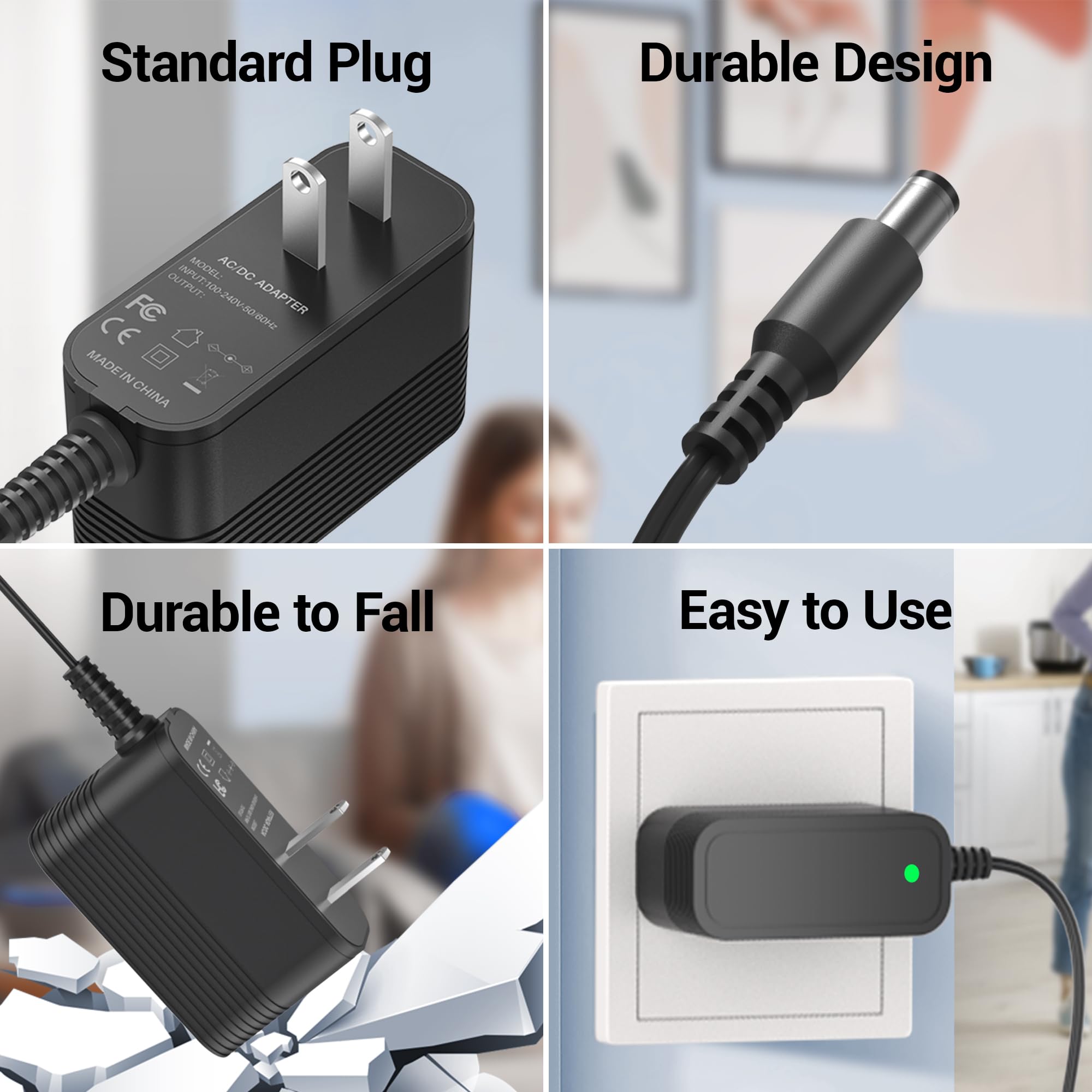 5V 1A Charger Power Cord Ac Adapter 5V Power Supply Dc For Regulated Switching With 10 Interchangeable Jacks Universal For 100Ma