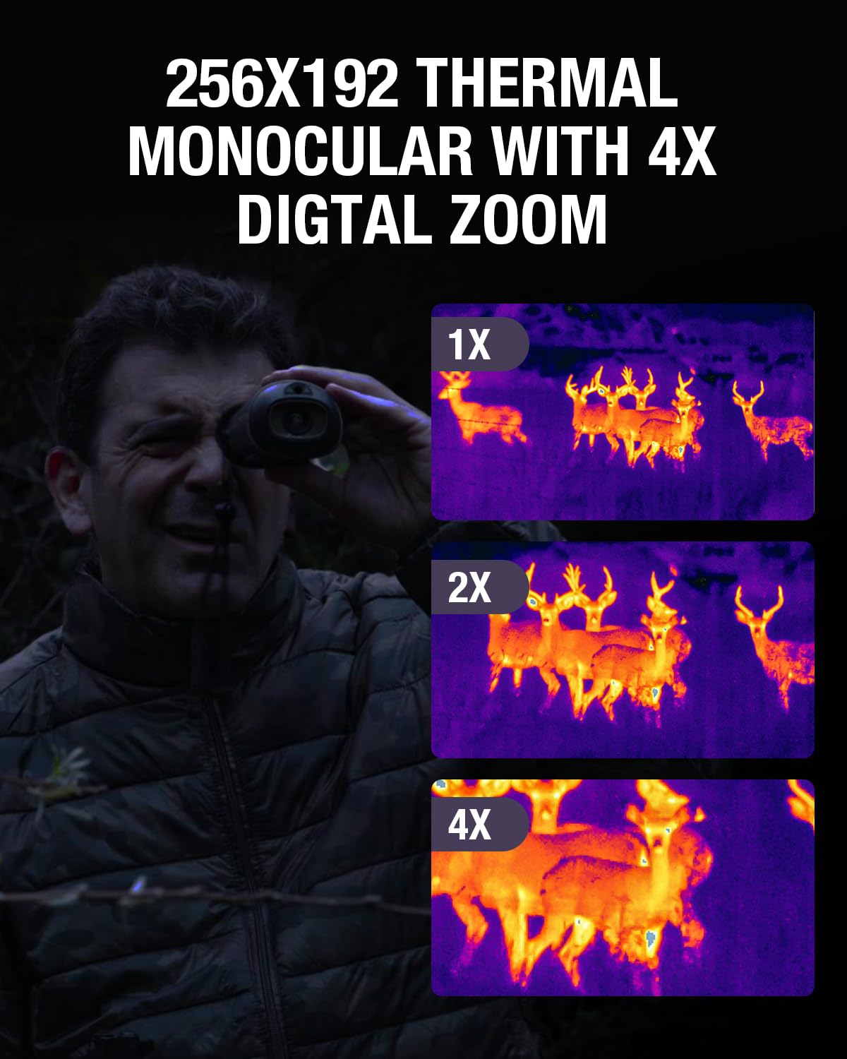 Thermal Monocular,Teslong Thermal Imaging Monocular Handheld Infrared Thermal Scope, Weather Resistant Thermal Binoculars Short