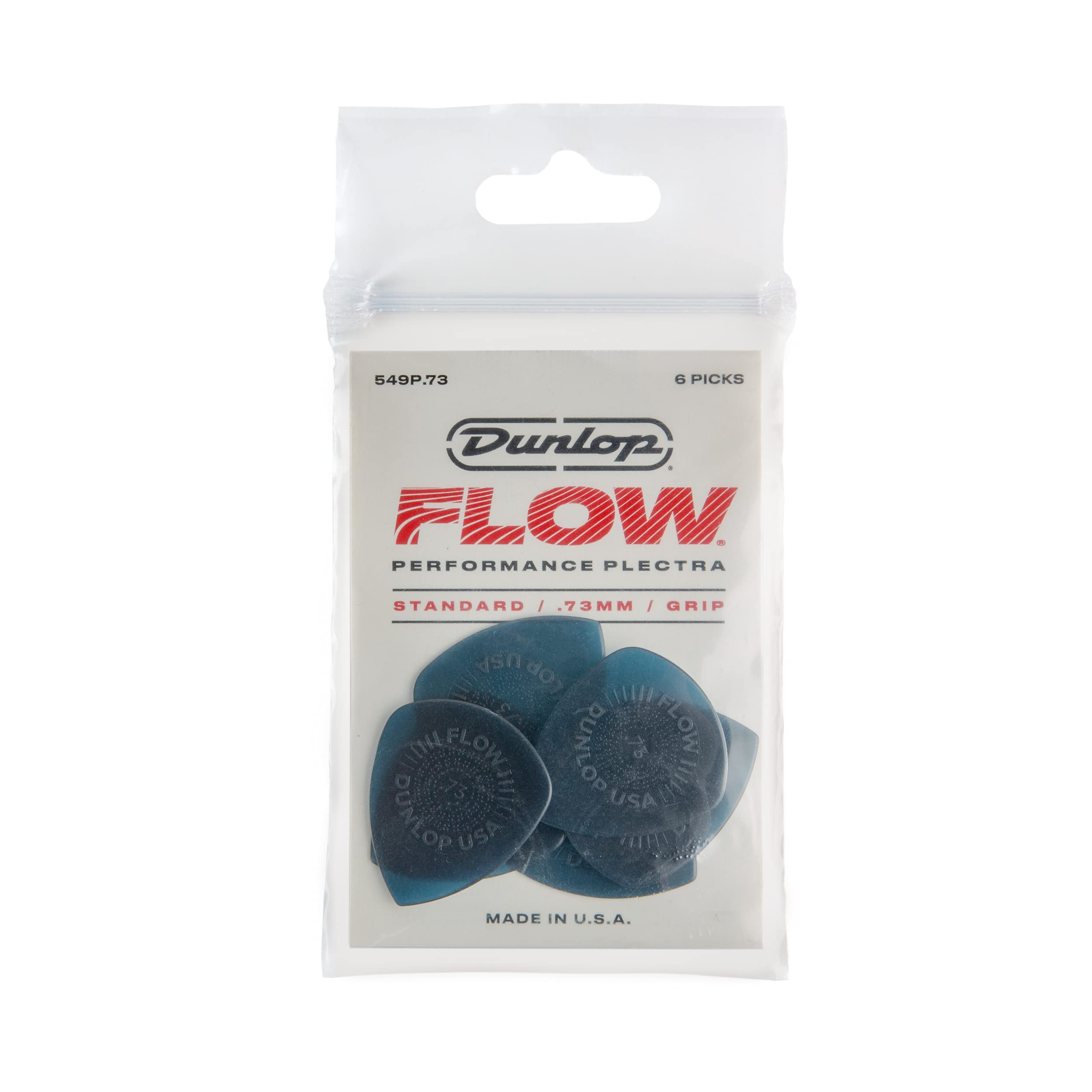 Jim Dunlop Flow Standard Grip .73Mm Guitar Picks (549P.73)