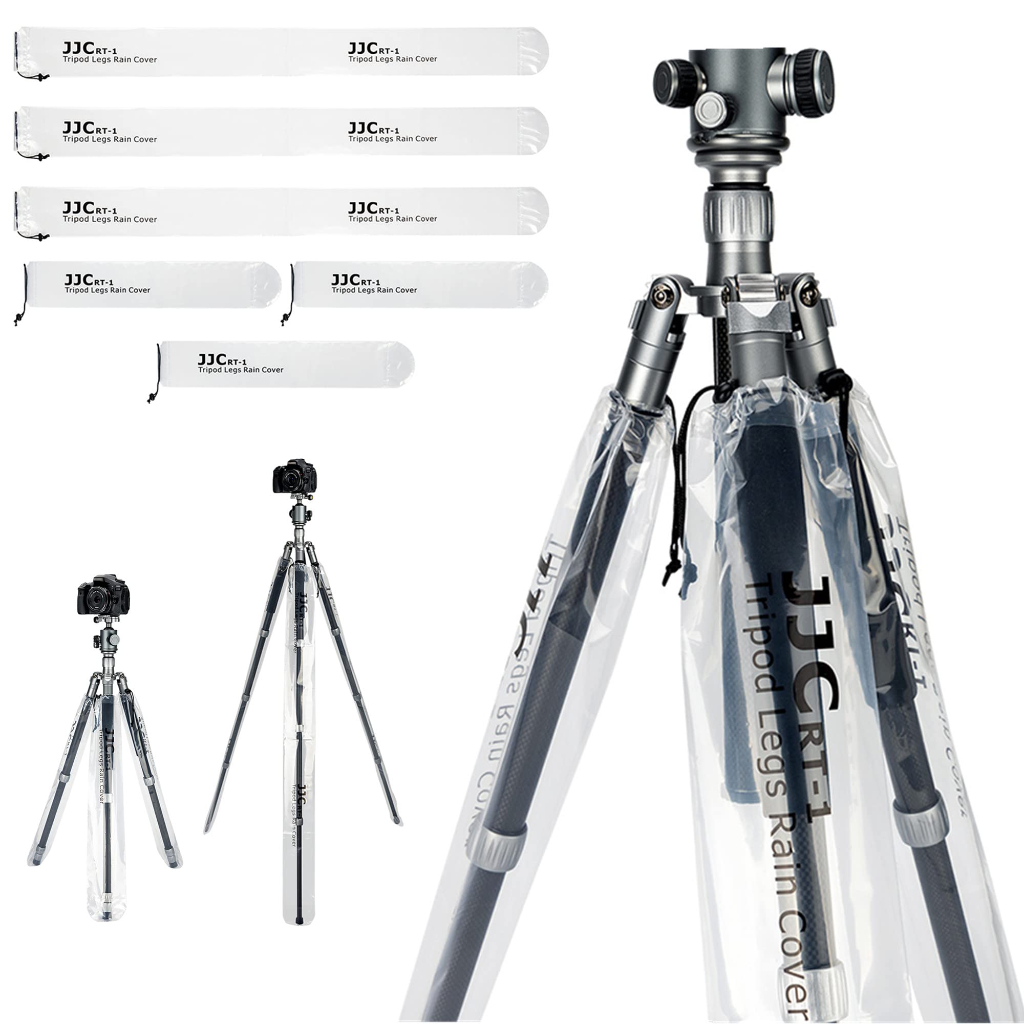 Camera Tripod Leg Covers Clear Sleeves Protector,6 Pack Waterproof Tripod Foot Cover For Protecting Most Standard And Large Trav