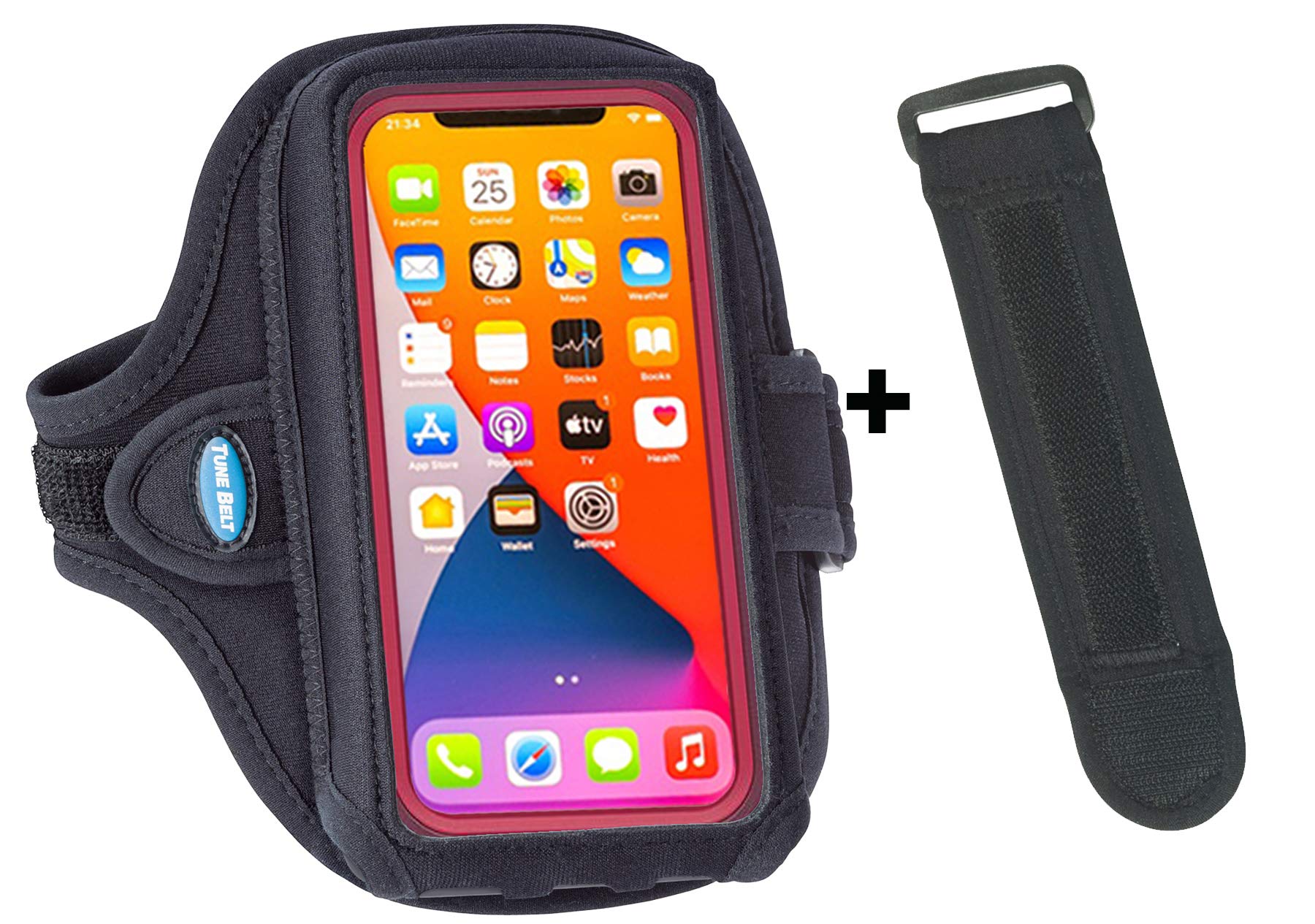 Tune Belt AB92EX3 Running Armband for iPhone 16/15/14/13 Pro Max, Plus, Galaxy Ultra/Plus/Note - Fits Large Phone with Large Cas